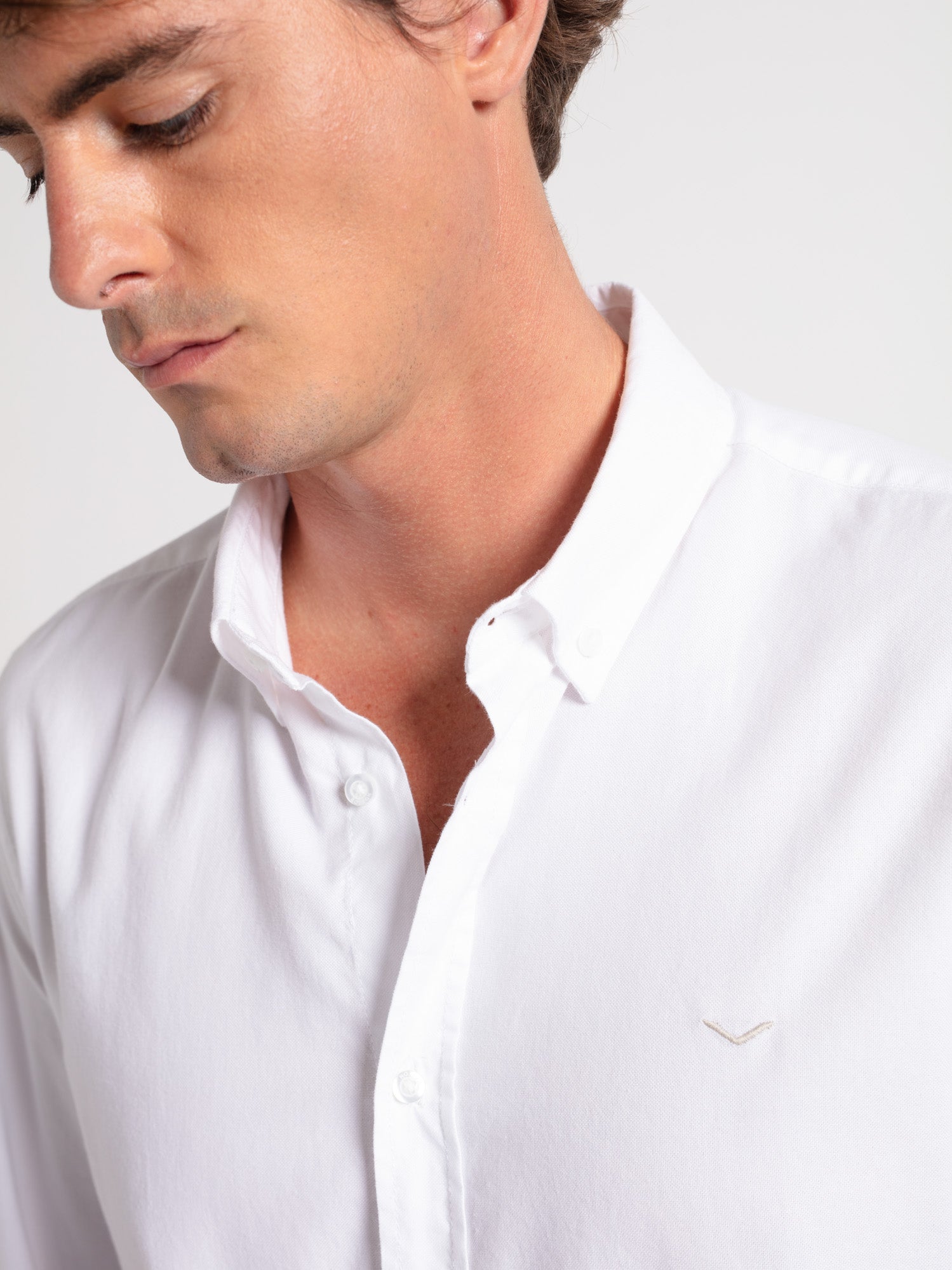 Slim-fit cotton Oxford shirt