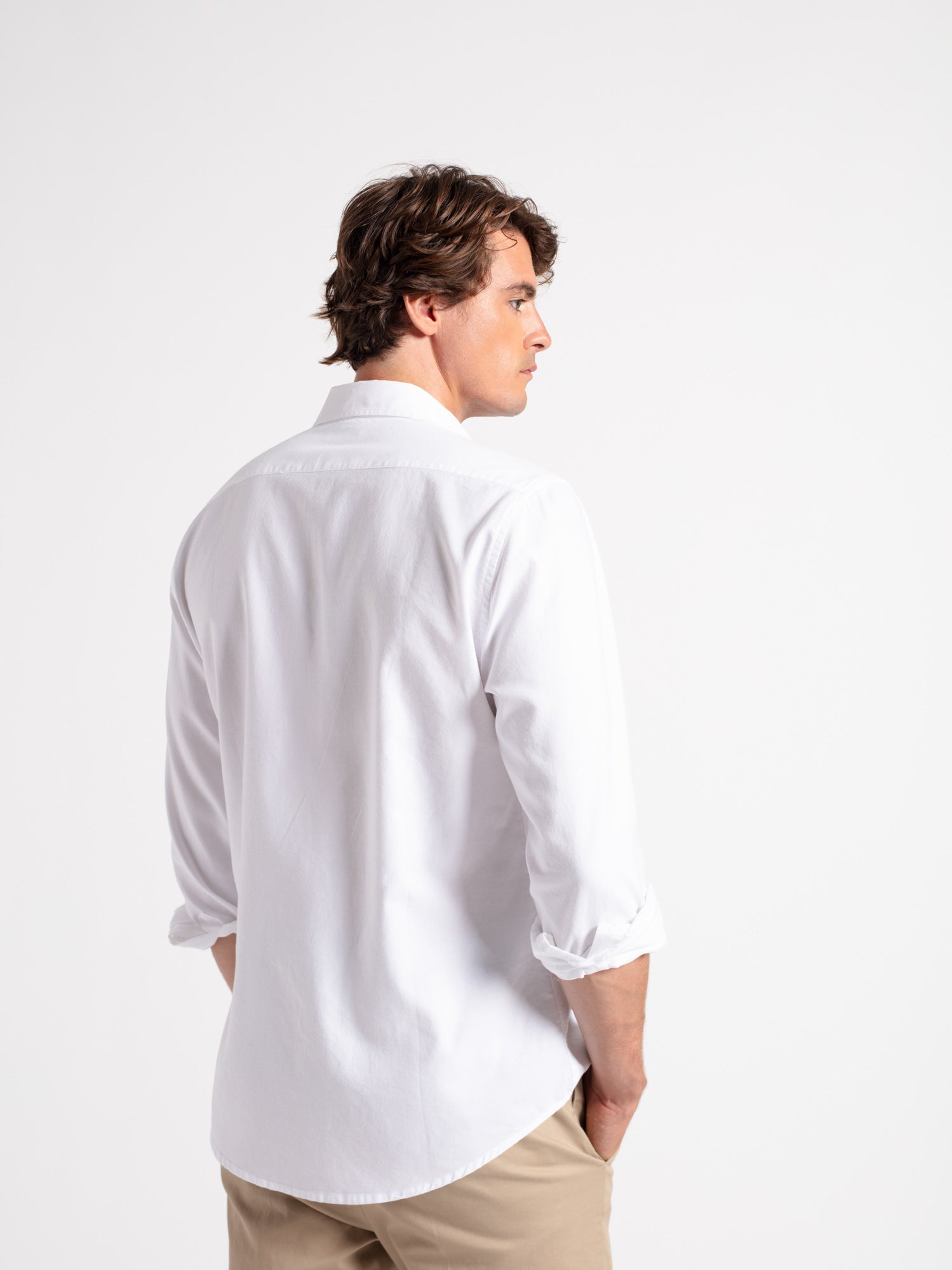 Slim-fit cotton Oxford shirt