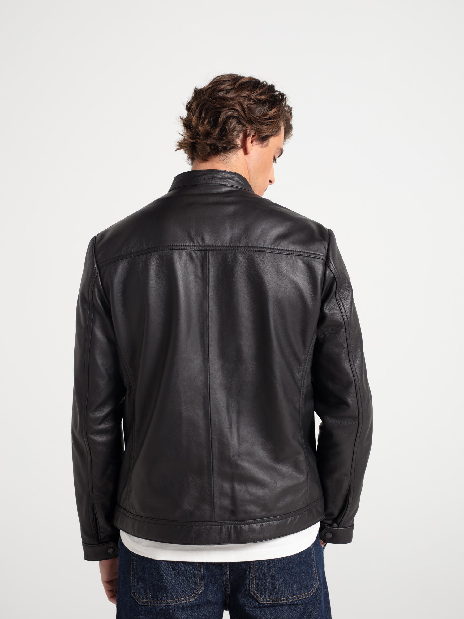 Cazadora piel biker