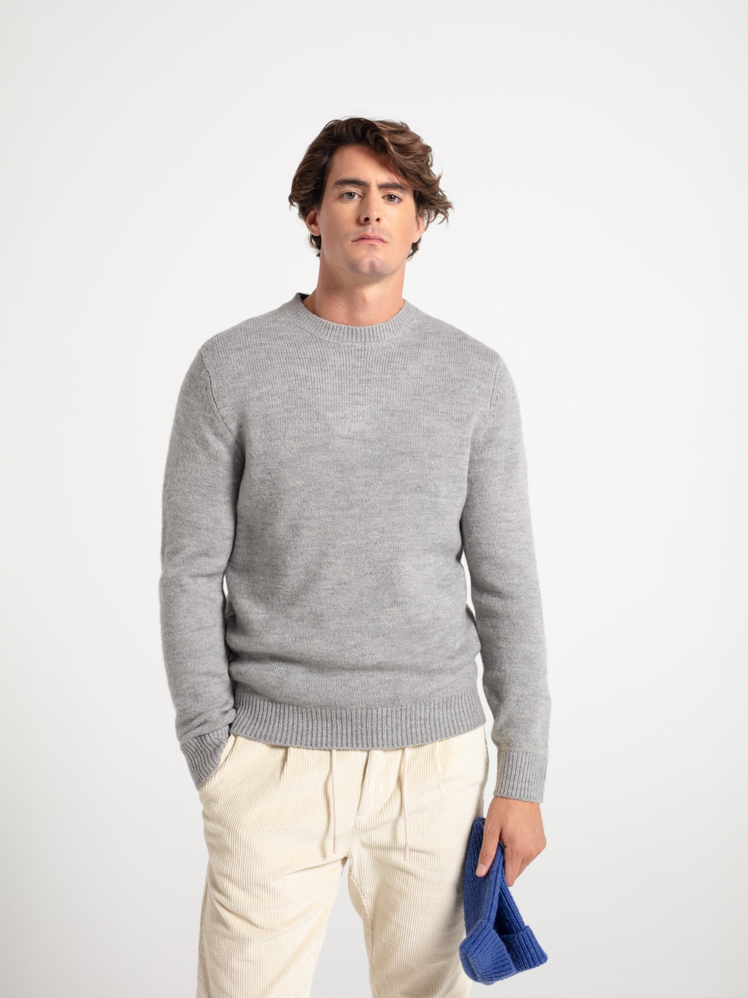 Wool box neck sweater