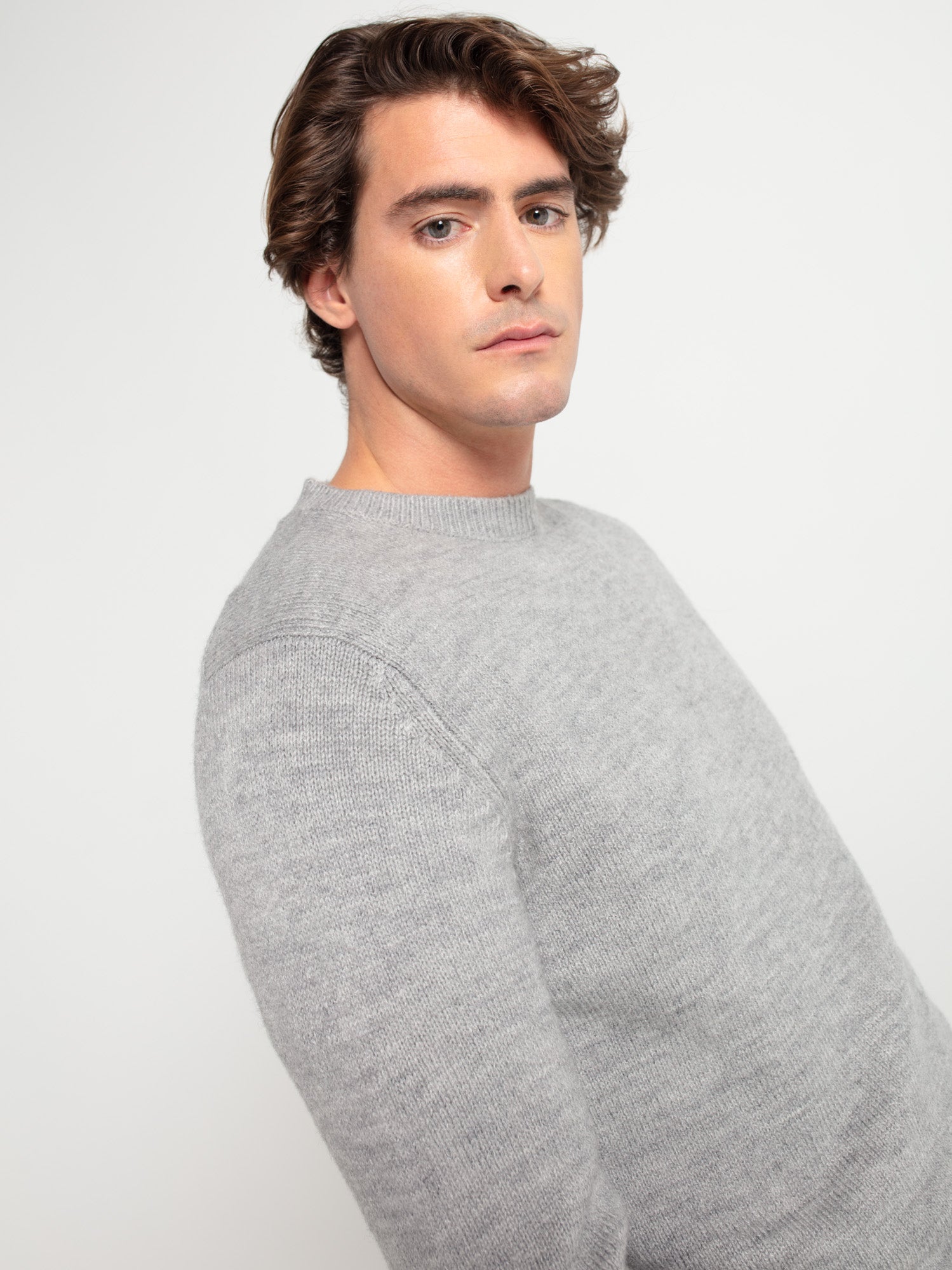 Wool box neck sweater
