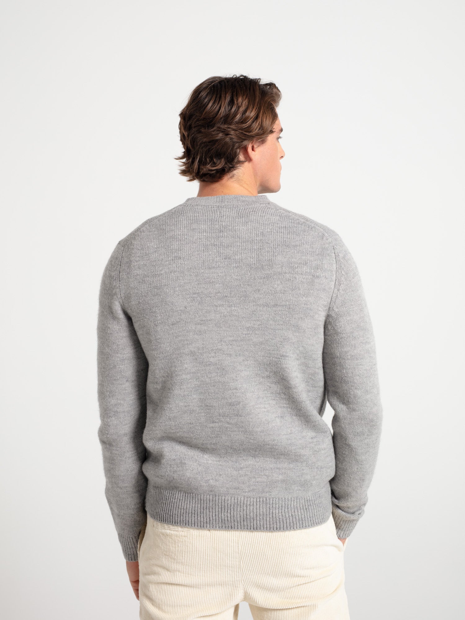 Wool box neck sweater