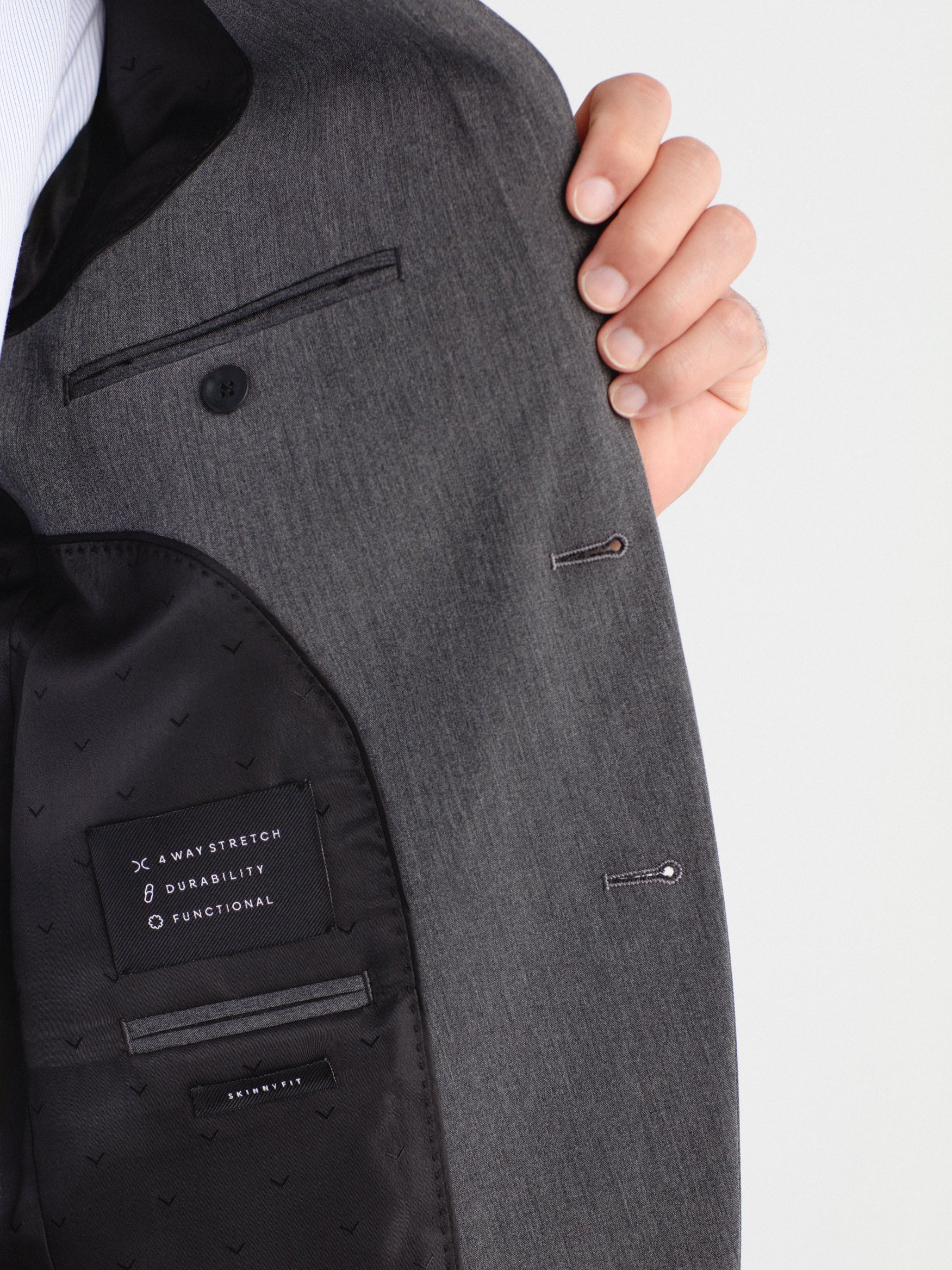 Americana de traje skinny fit liso