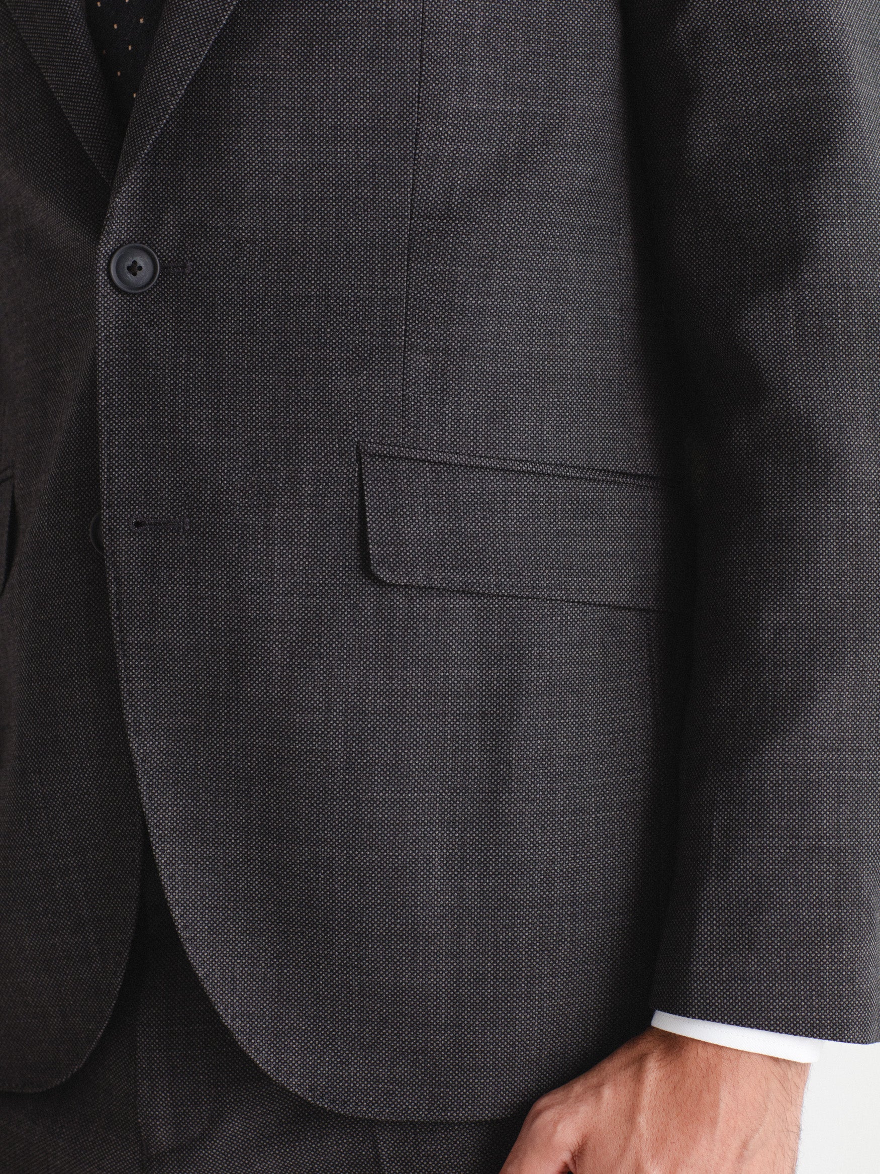 Americana traje slim lana ojo de perdiz