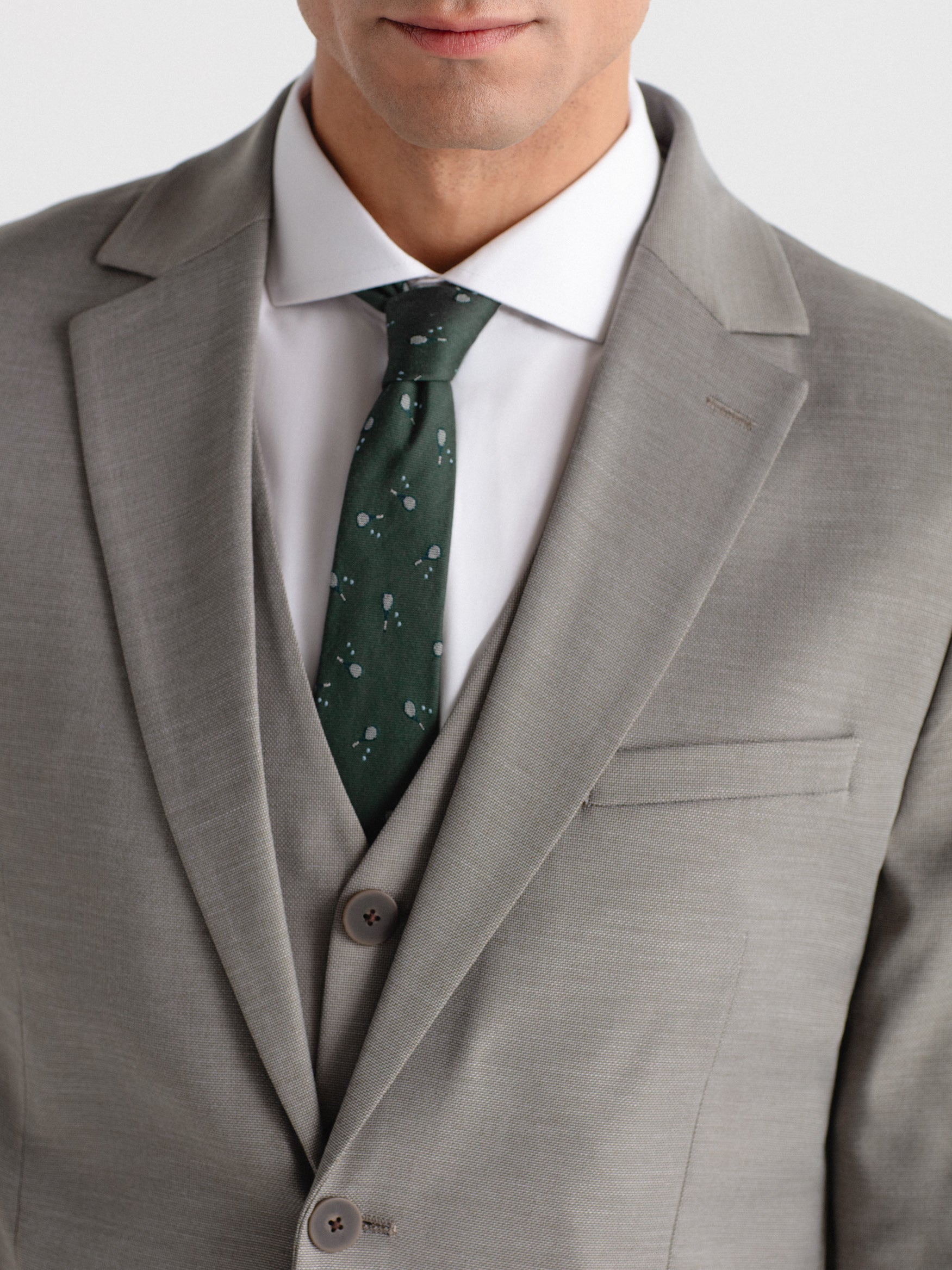 Americana traje slim fit falso liso