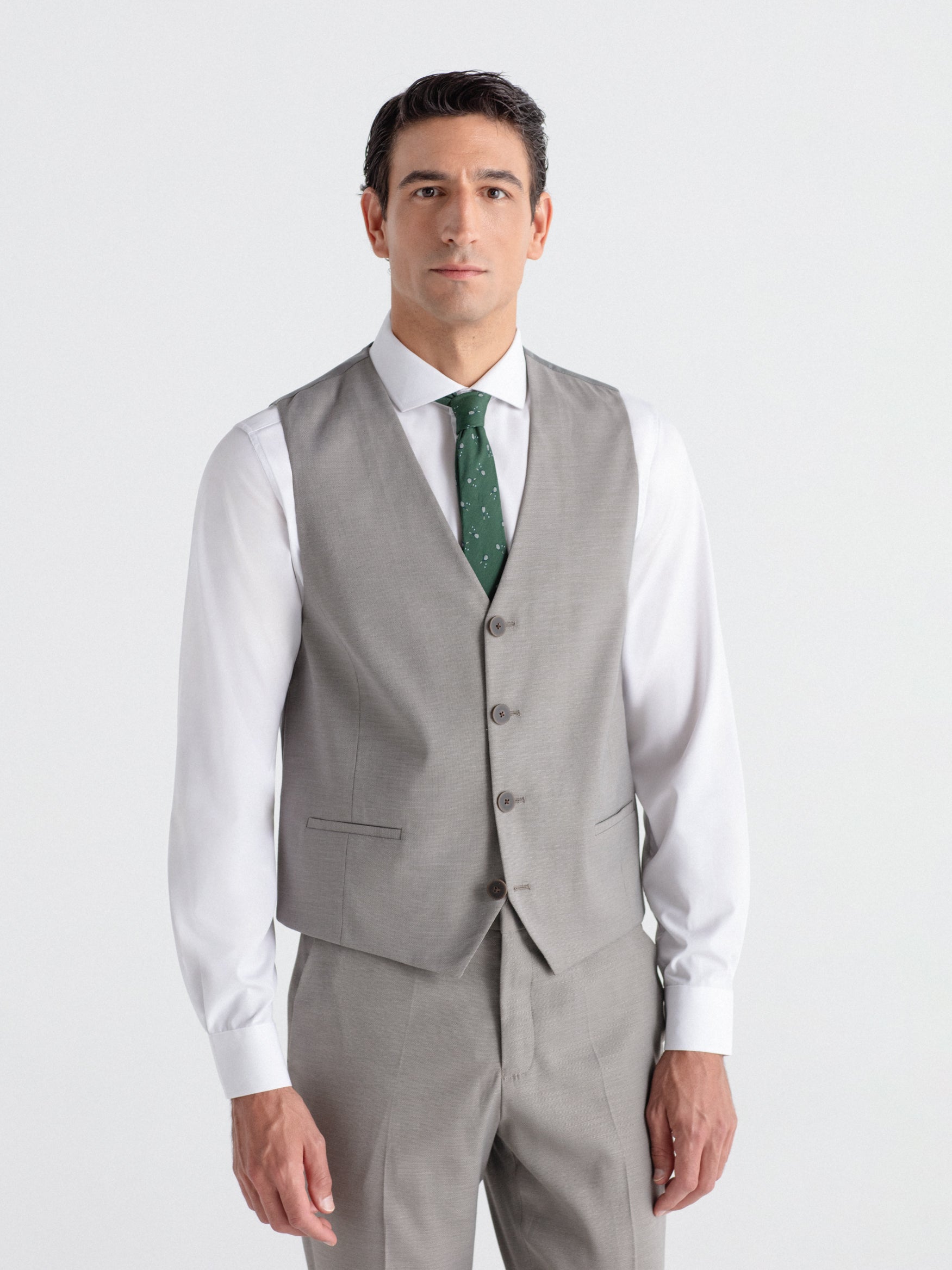 Chaleco traje falso liso