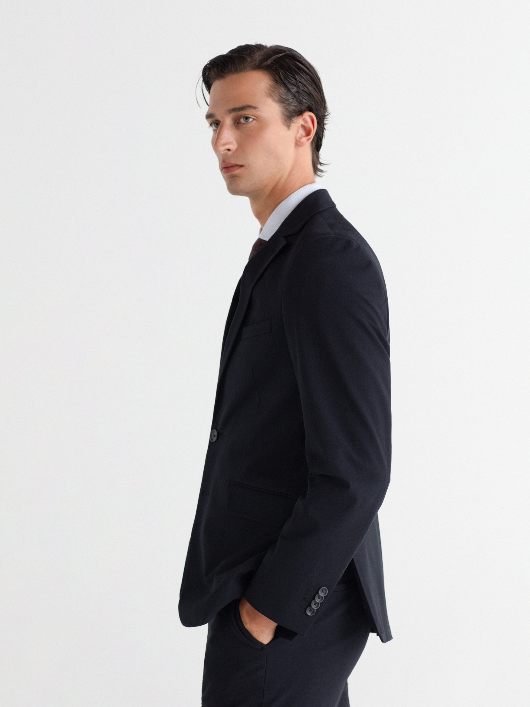 Americana traje slim fit liso