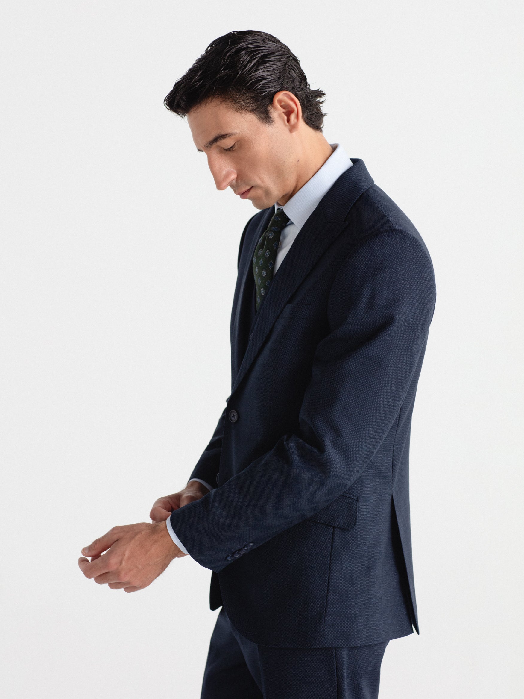 Americana slim fit lana ojo de perdiz