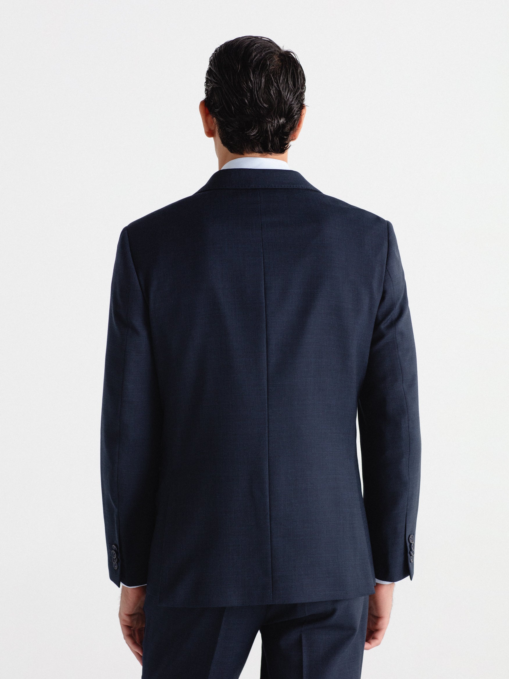 Americana slim fit lana ojo de perdiz