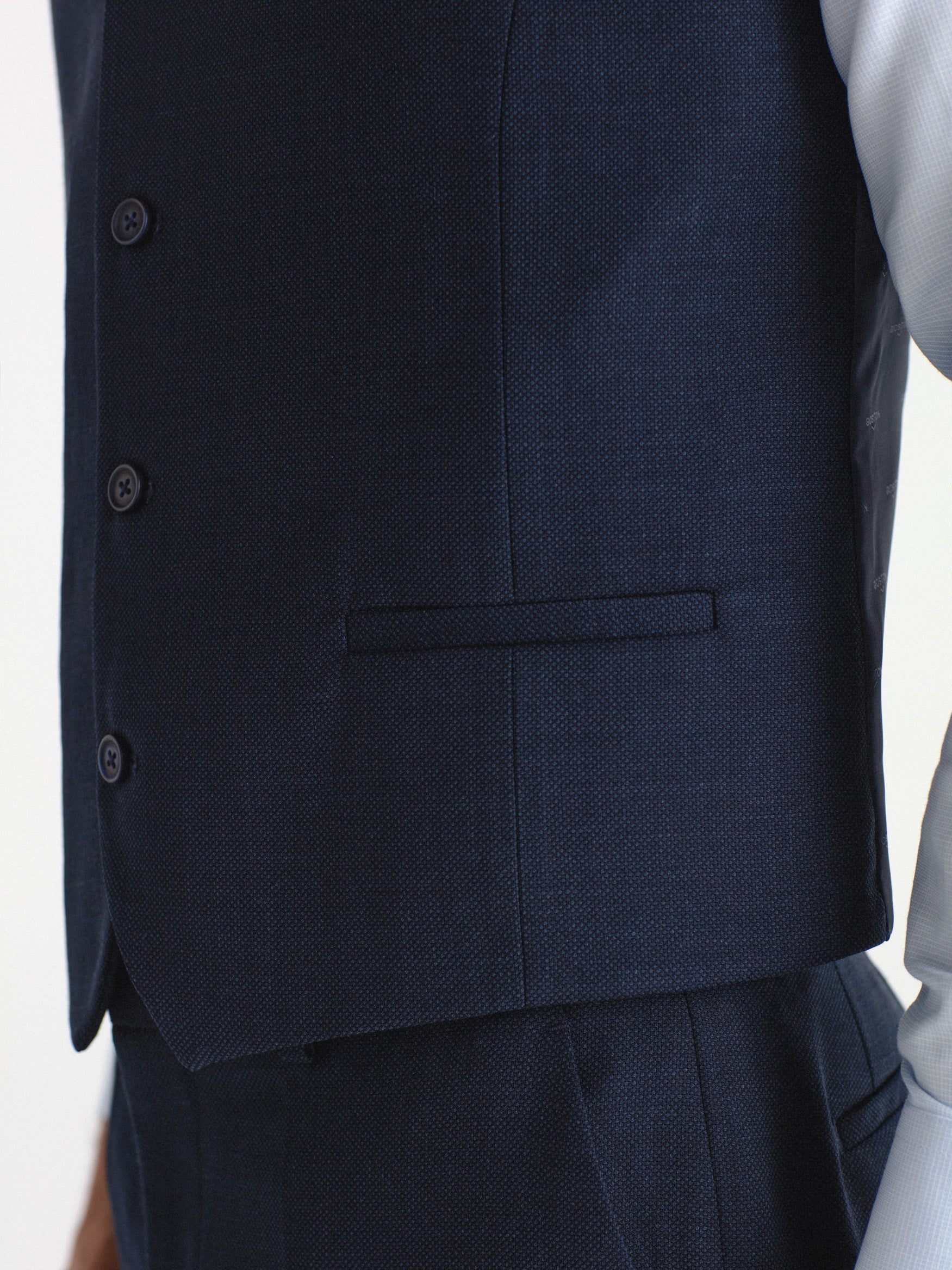 Chaleco slim fit lana ojo de perdiz