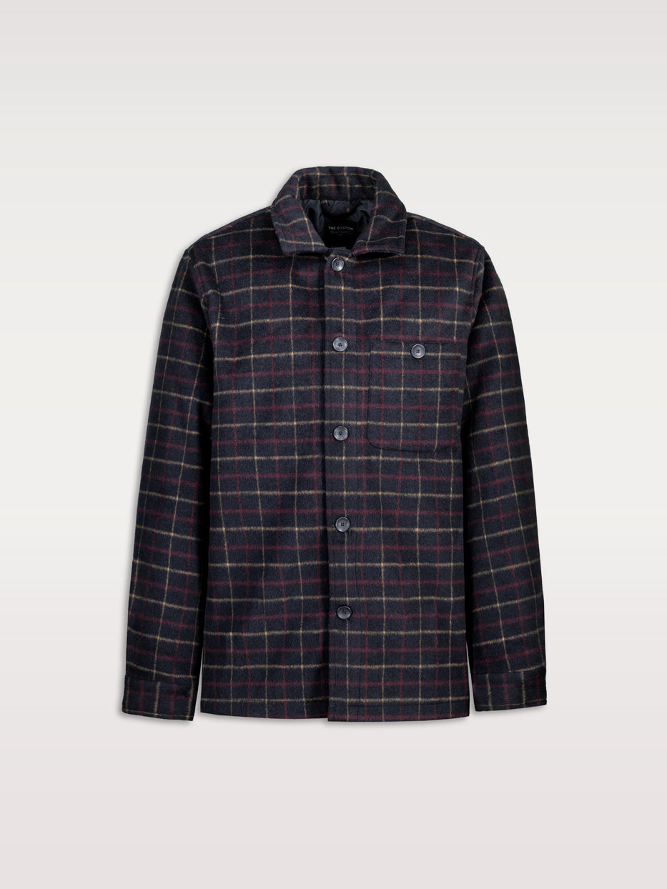 Sobrecamisa con lana cuadros