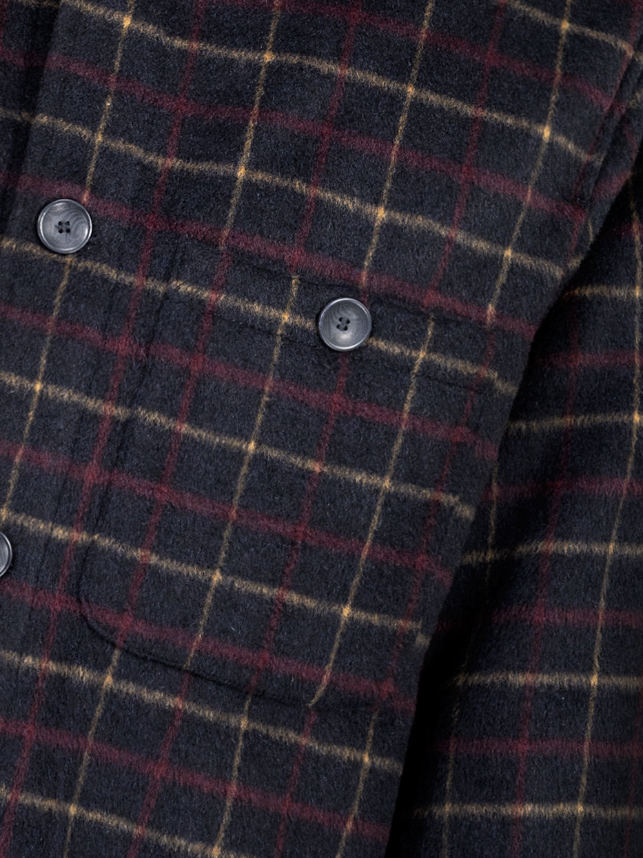 Sobrecamisa con lana cuadros