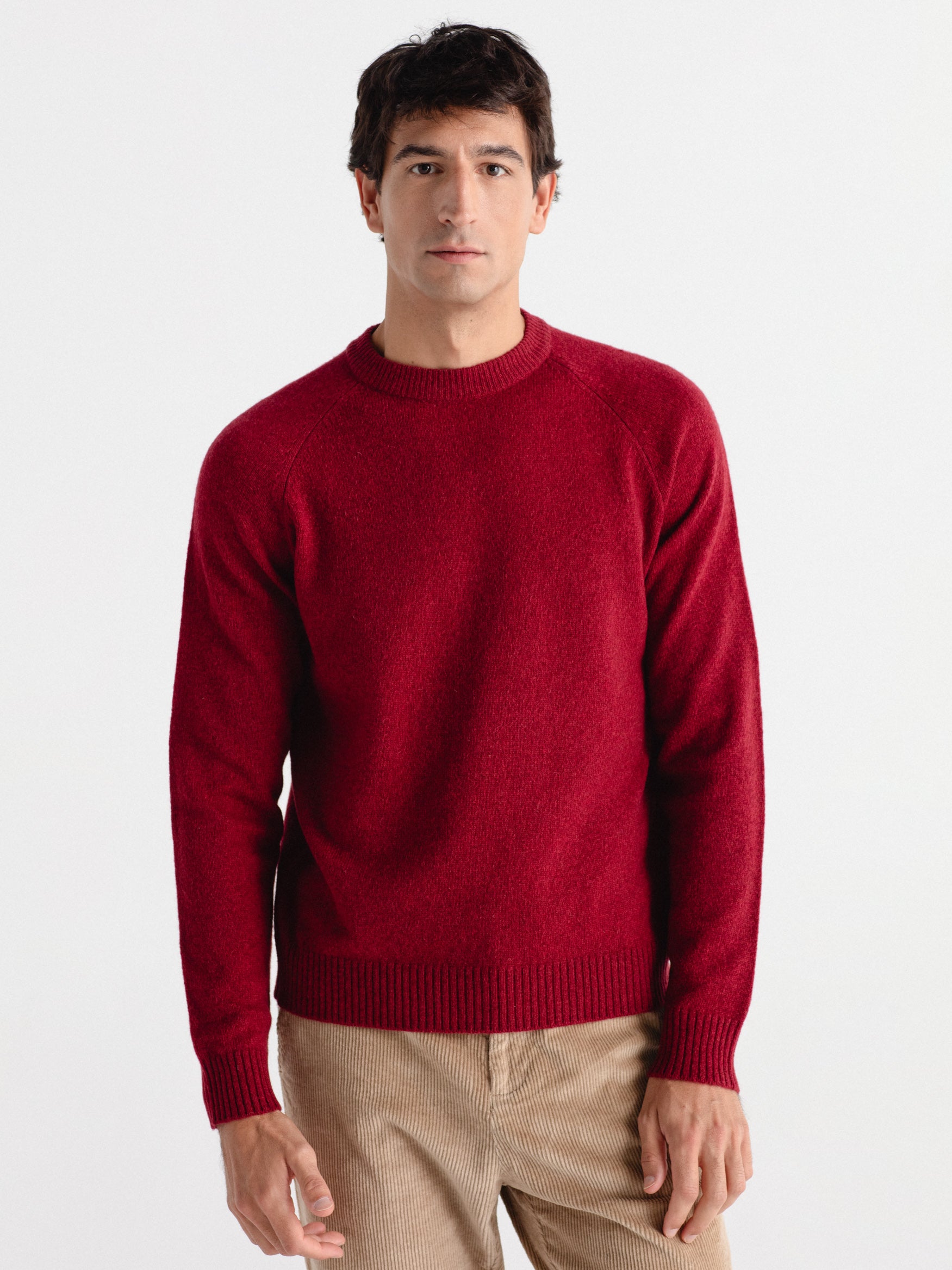 Wool box neck sweater