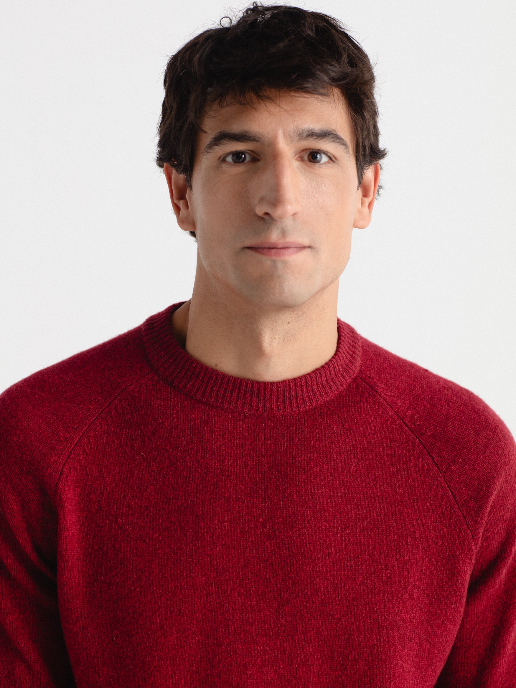 Wool box neck sweater