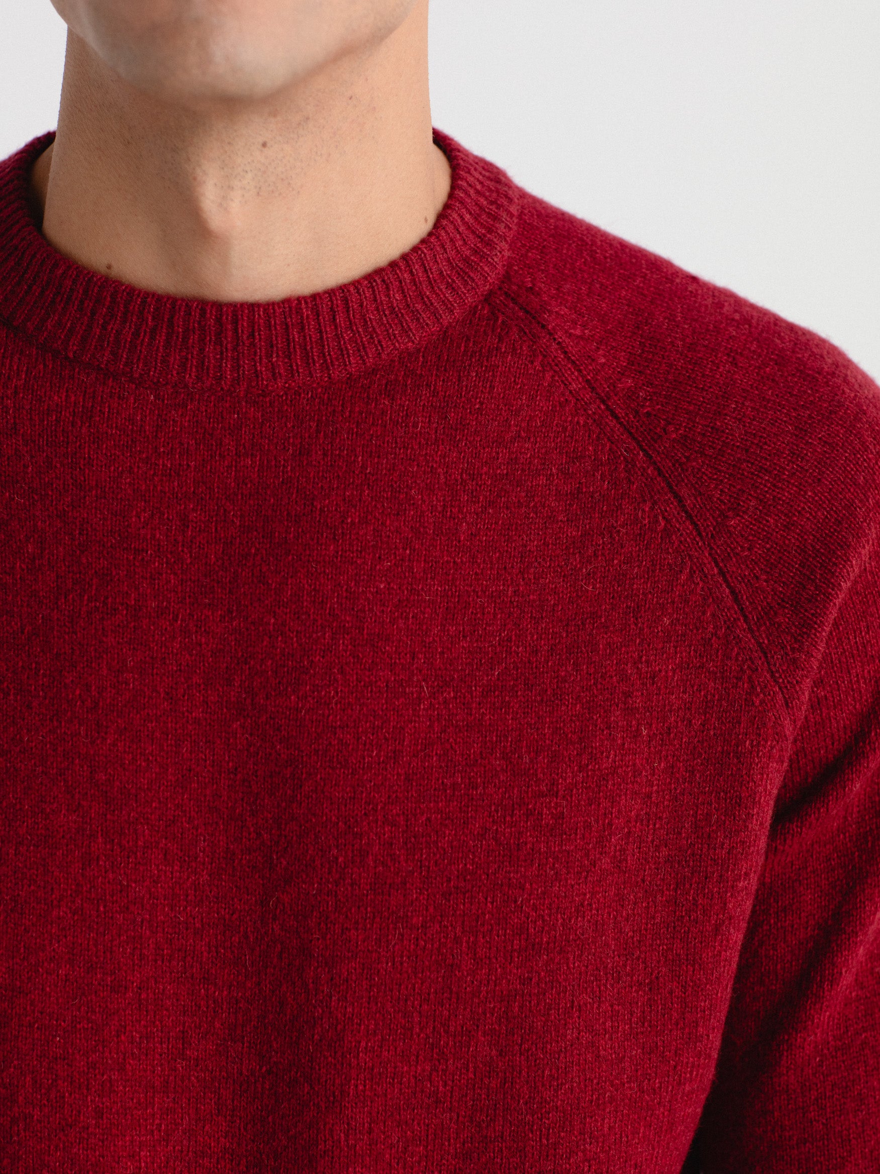 Wool box neck sweater
