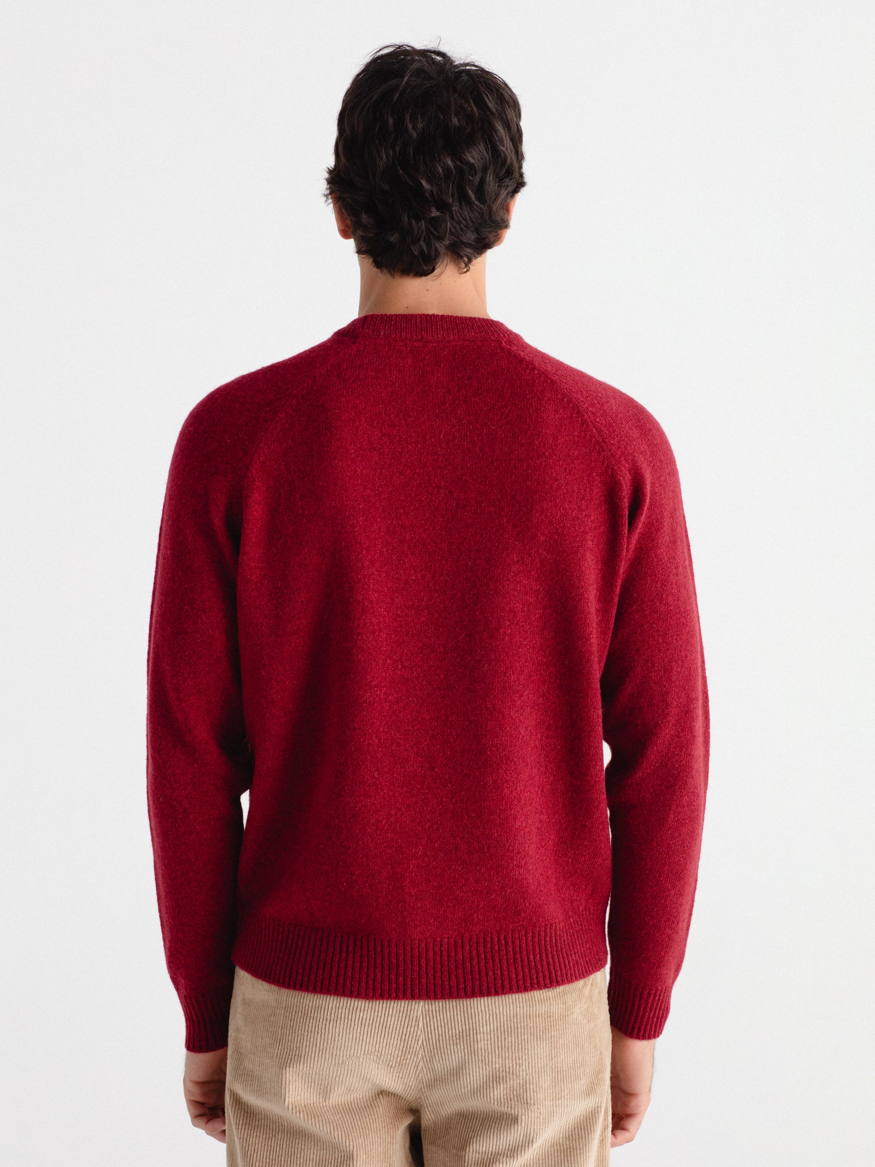 Wool box neck sweater
