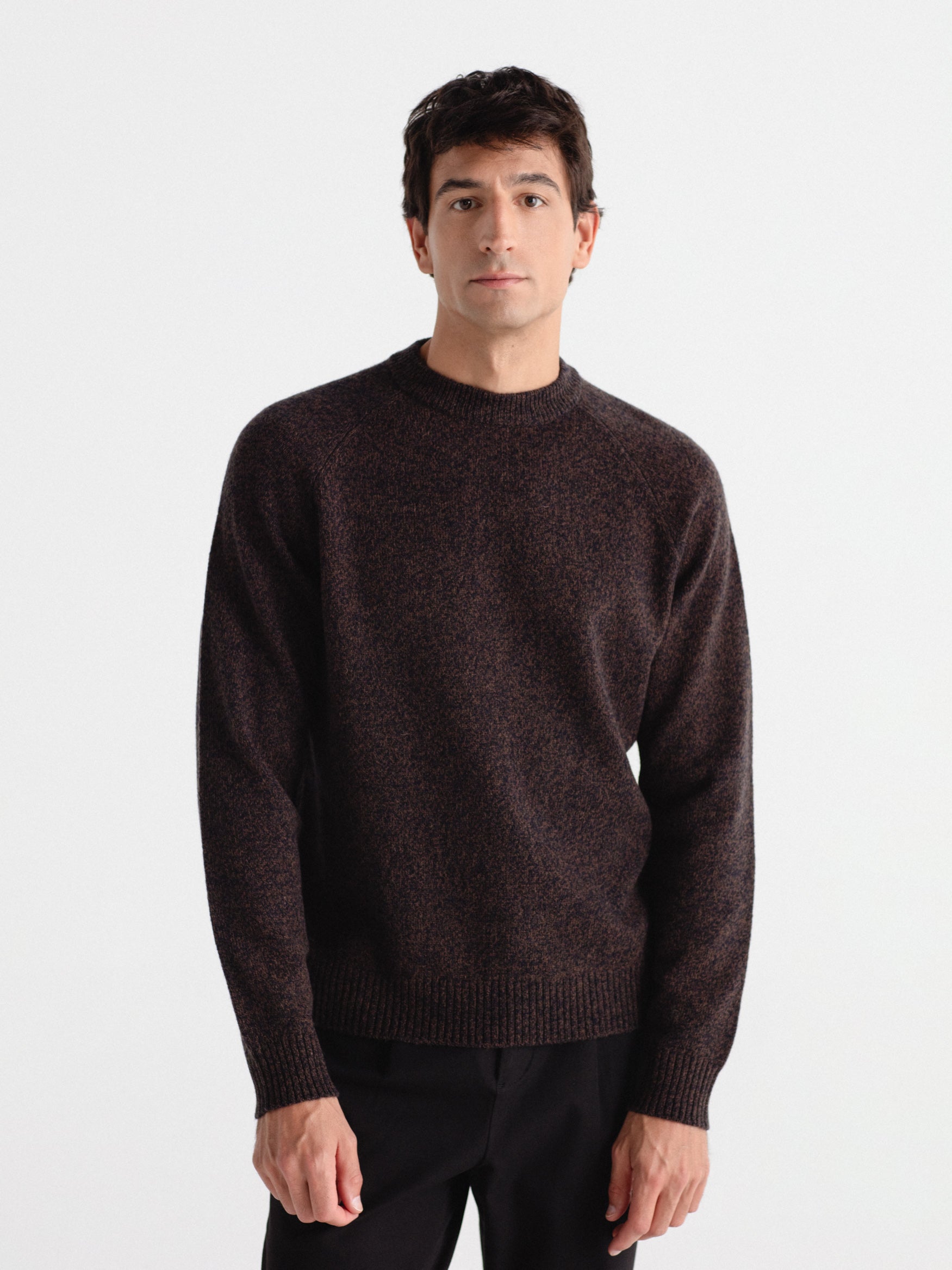 Wool box neck sweater