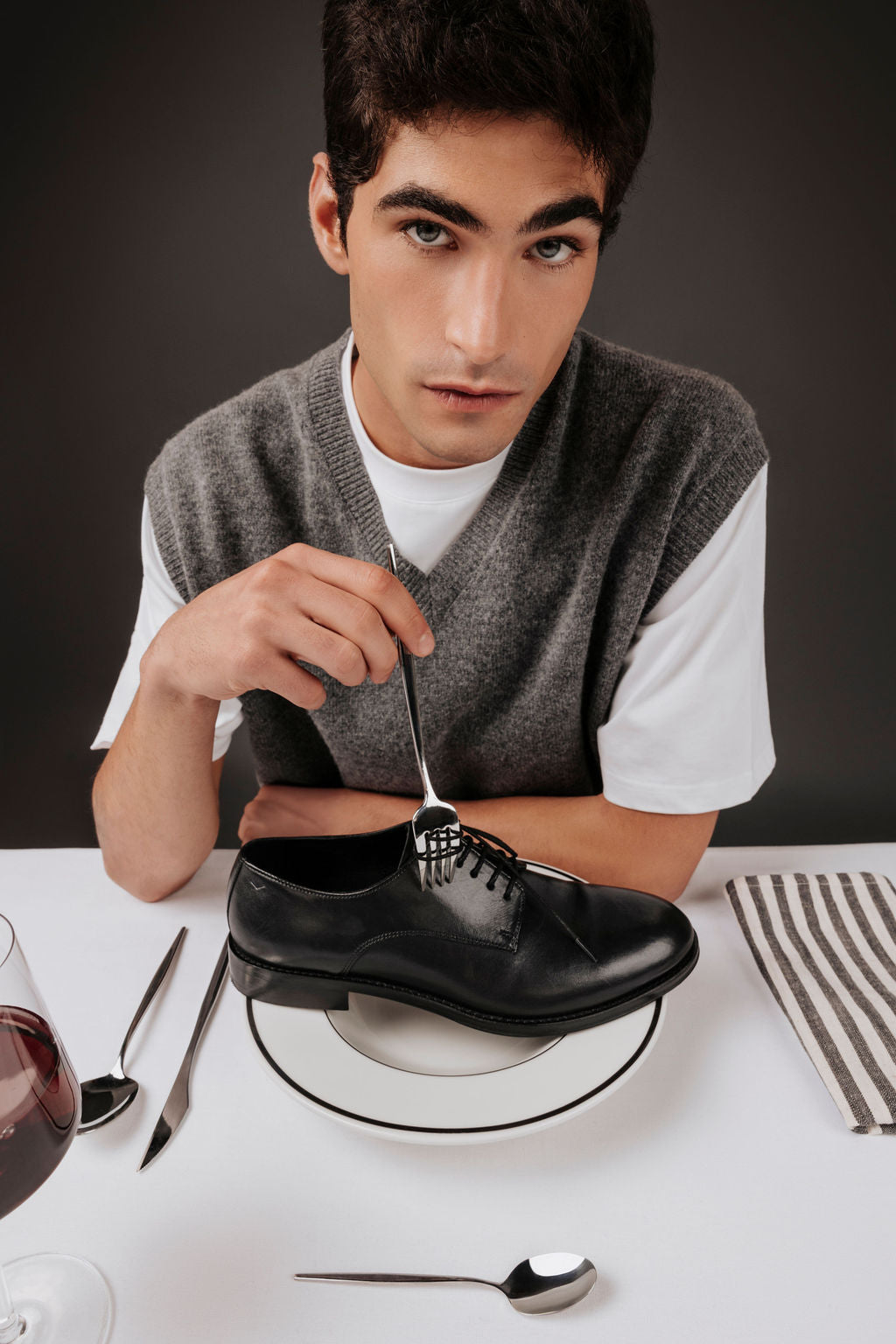 Zapato piel de vestir blucher