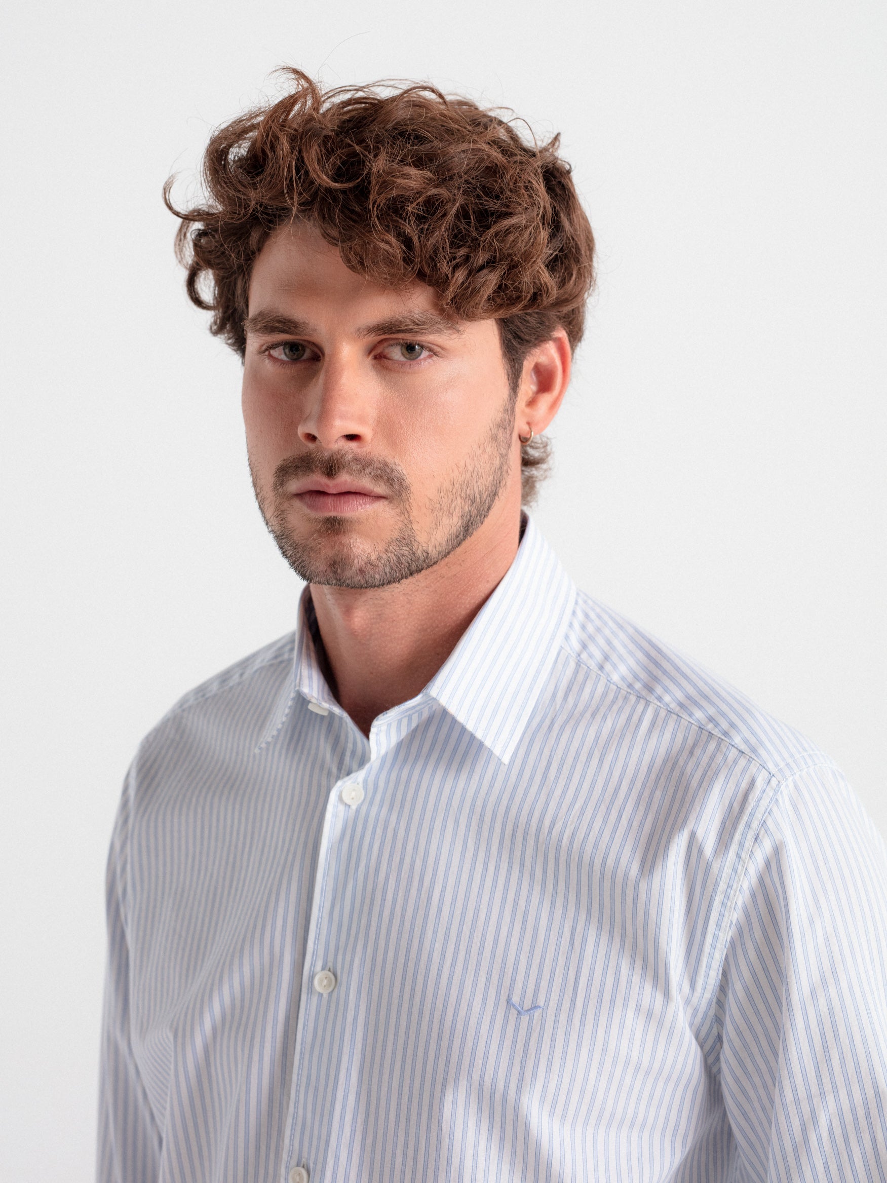 Relaxed fit striped shirt