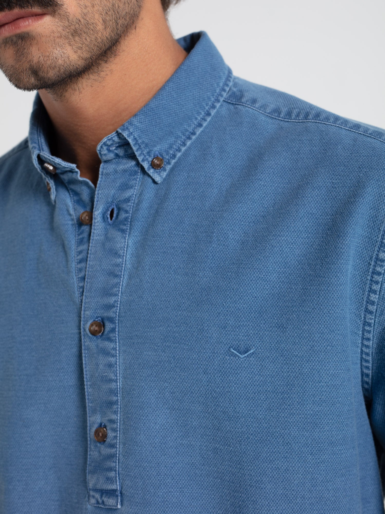 Camisa polera tejana estructura