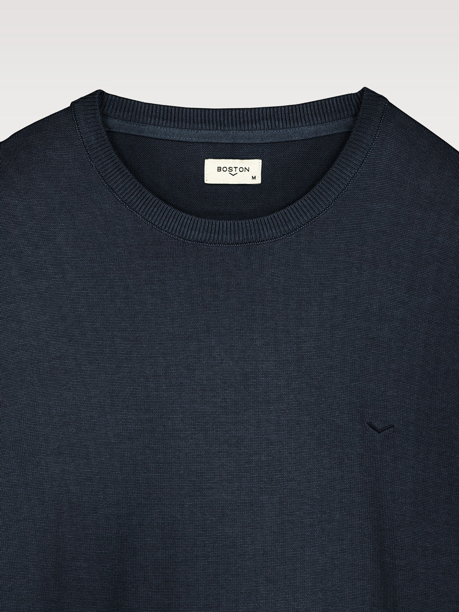 Jersey algodón cuello caja