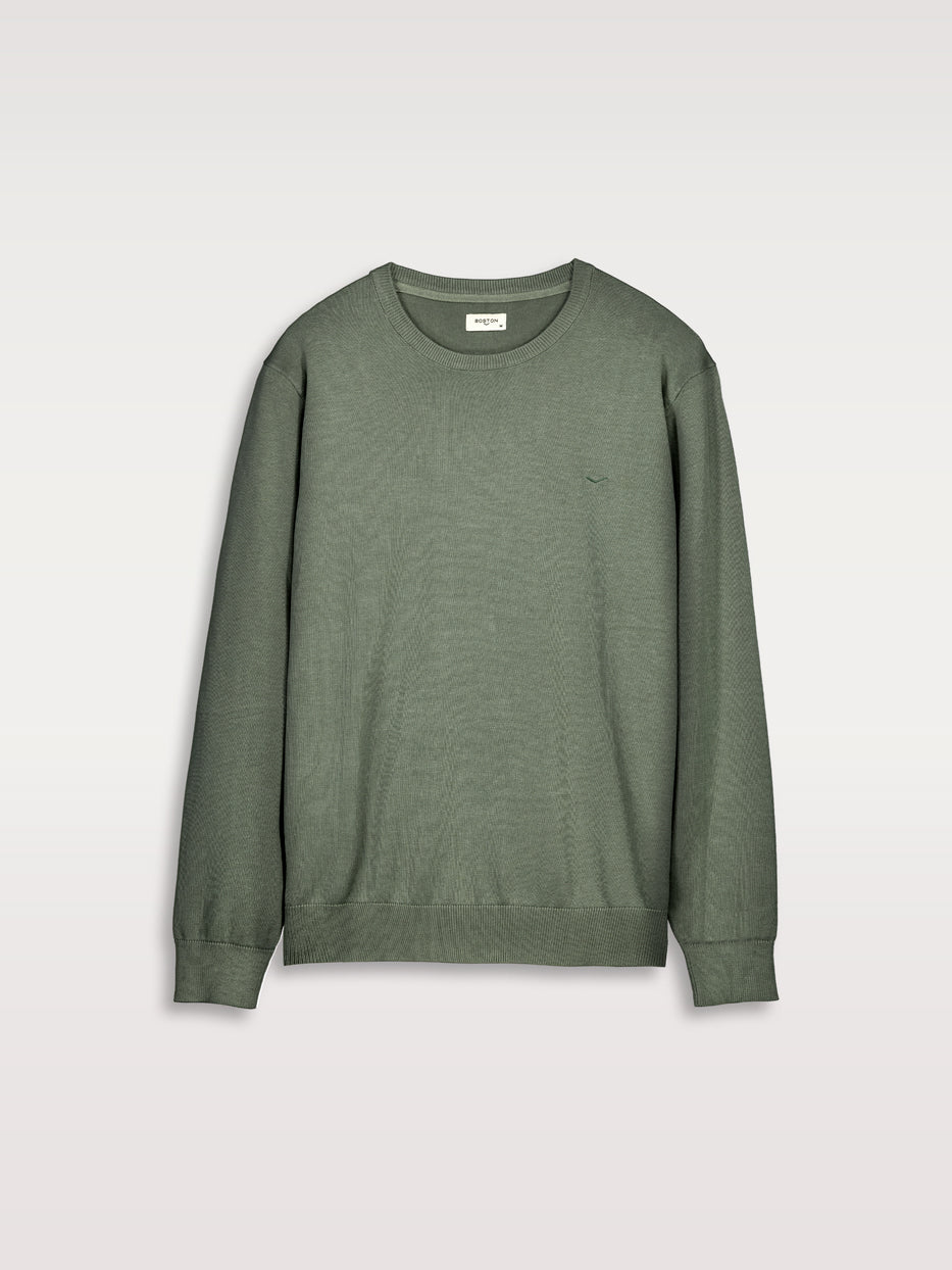 Jersey algodón cuello caja