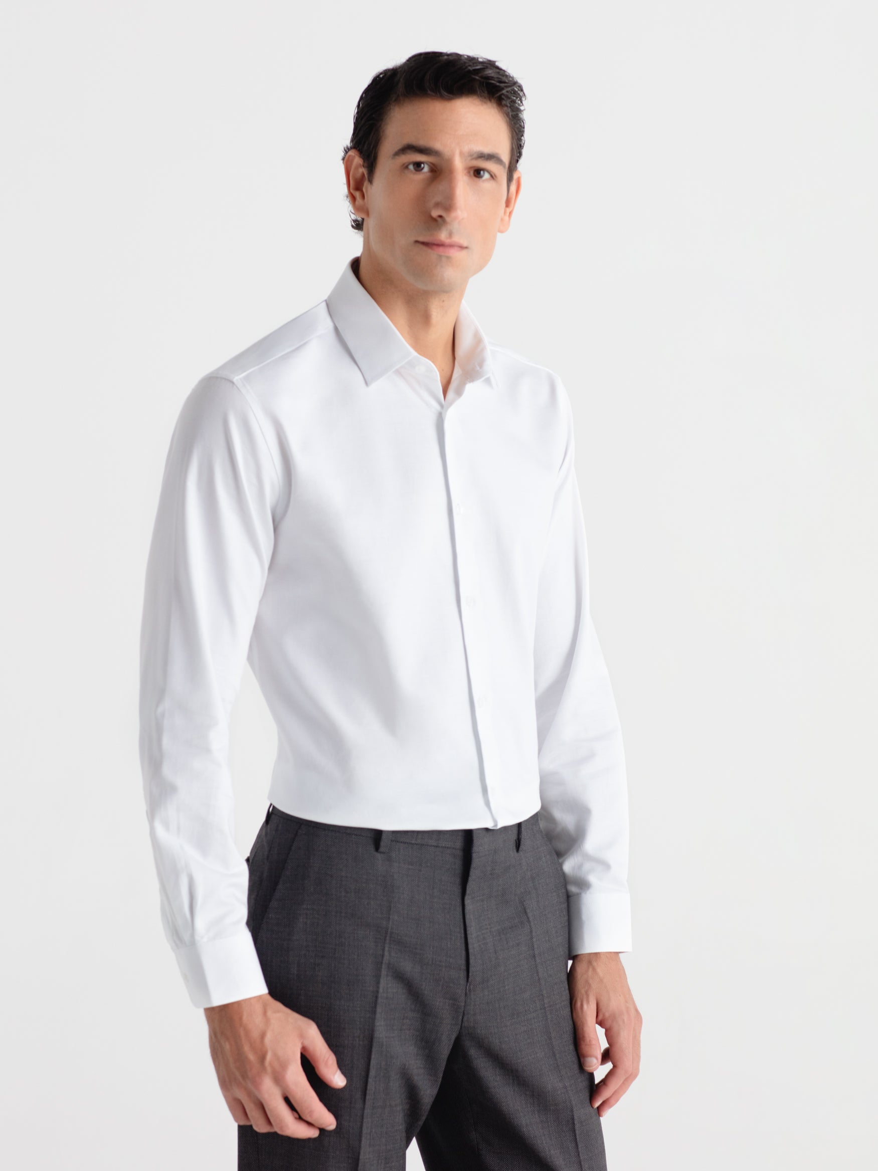 Camisa vestir slim fit fácil planchado