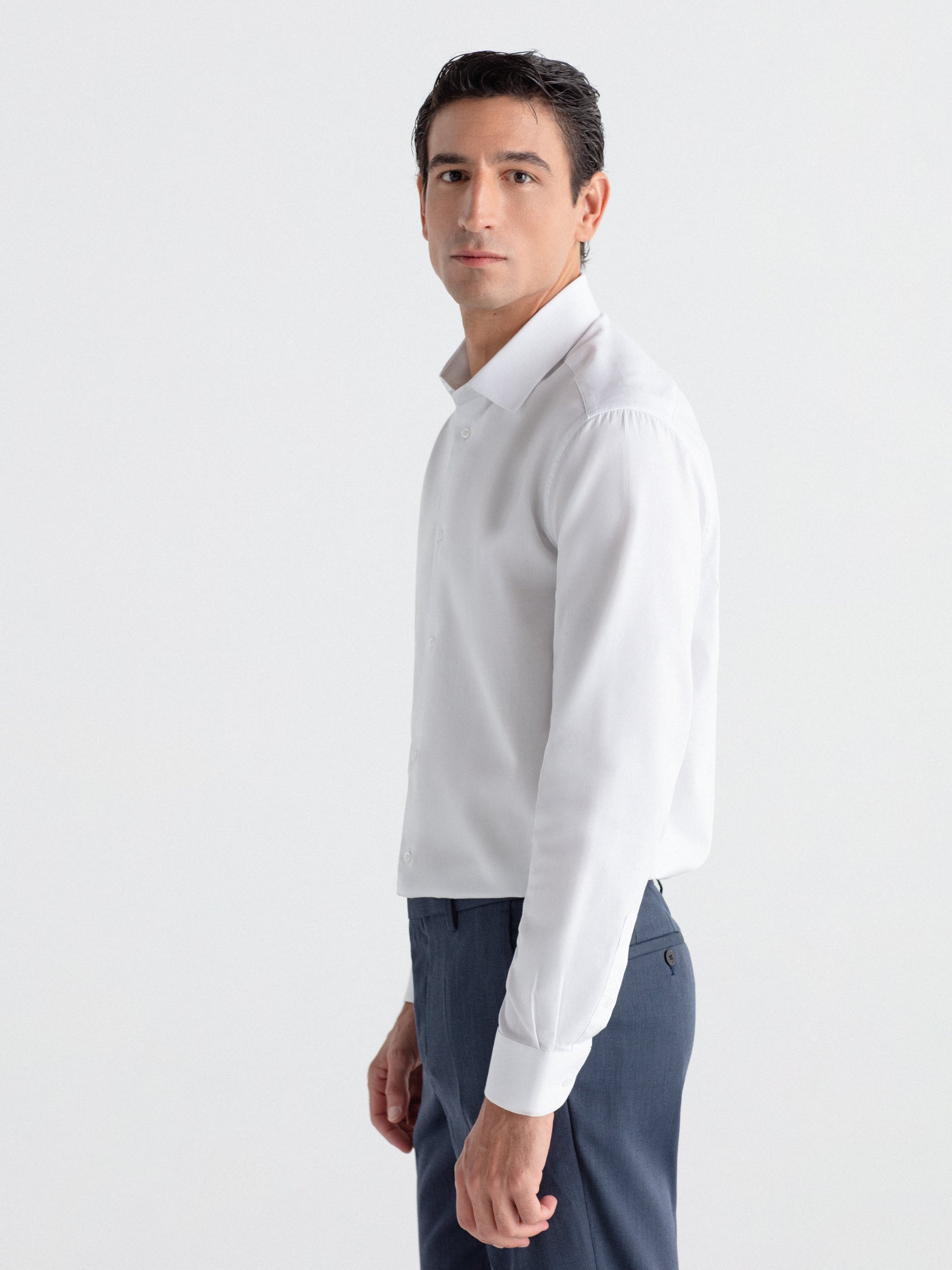Camisa vestir regular fit 100% algodón