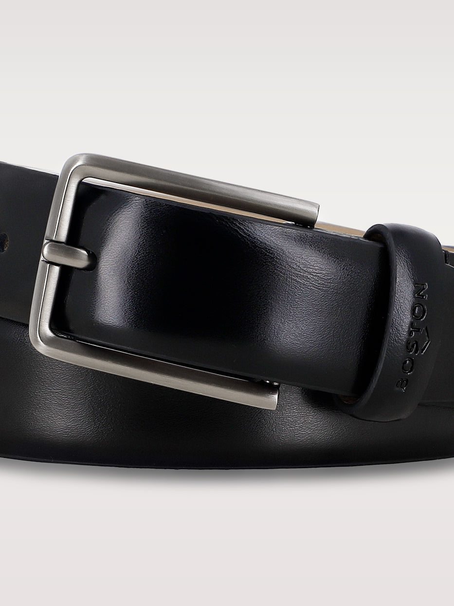 Cinturón vestir piel liso