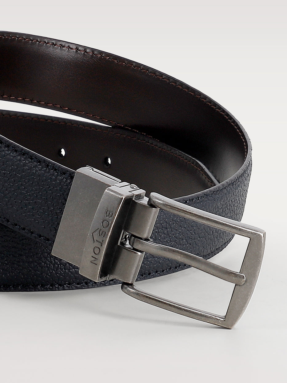 Cinturón vestir piel reversible