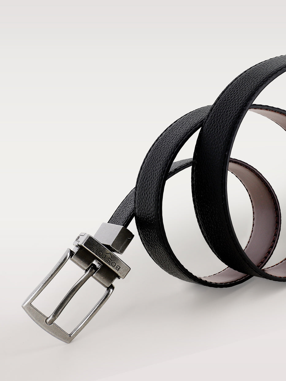 Cinturón vestir piel reversible