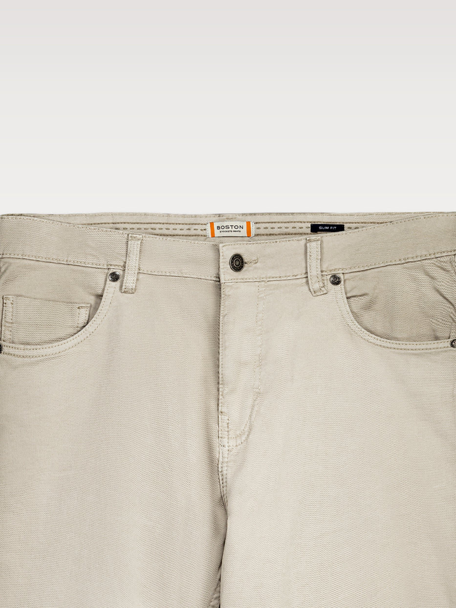 Pantalón slim fit sarga 5b