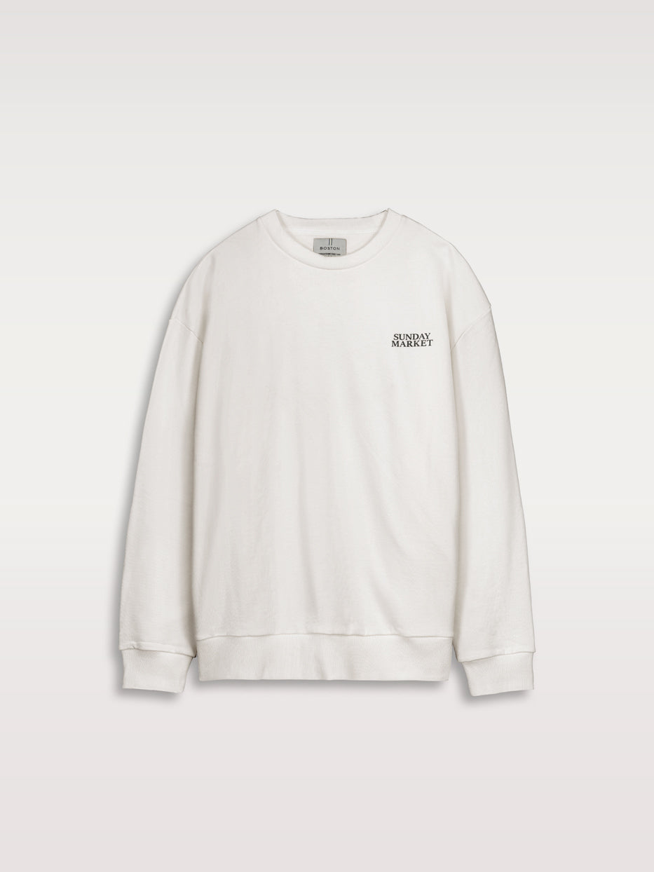 Sudadera oversize gráfica "Sunday market"