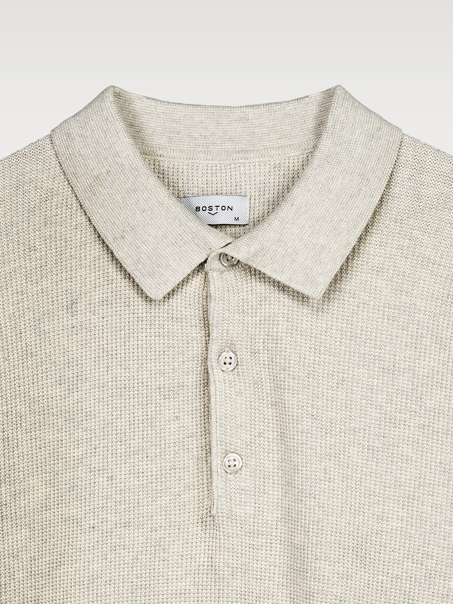 Jersey algodón cuello polo estructura