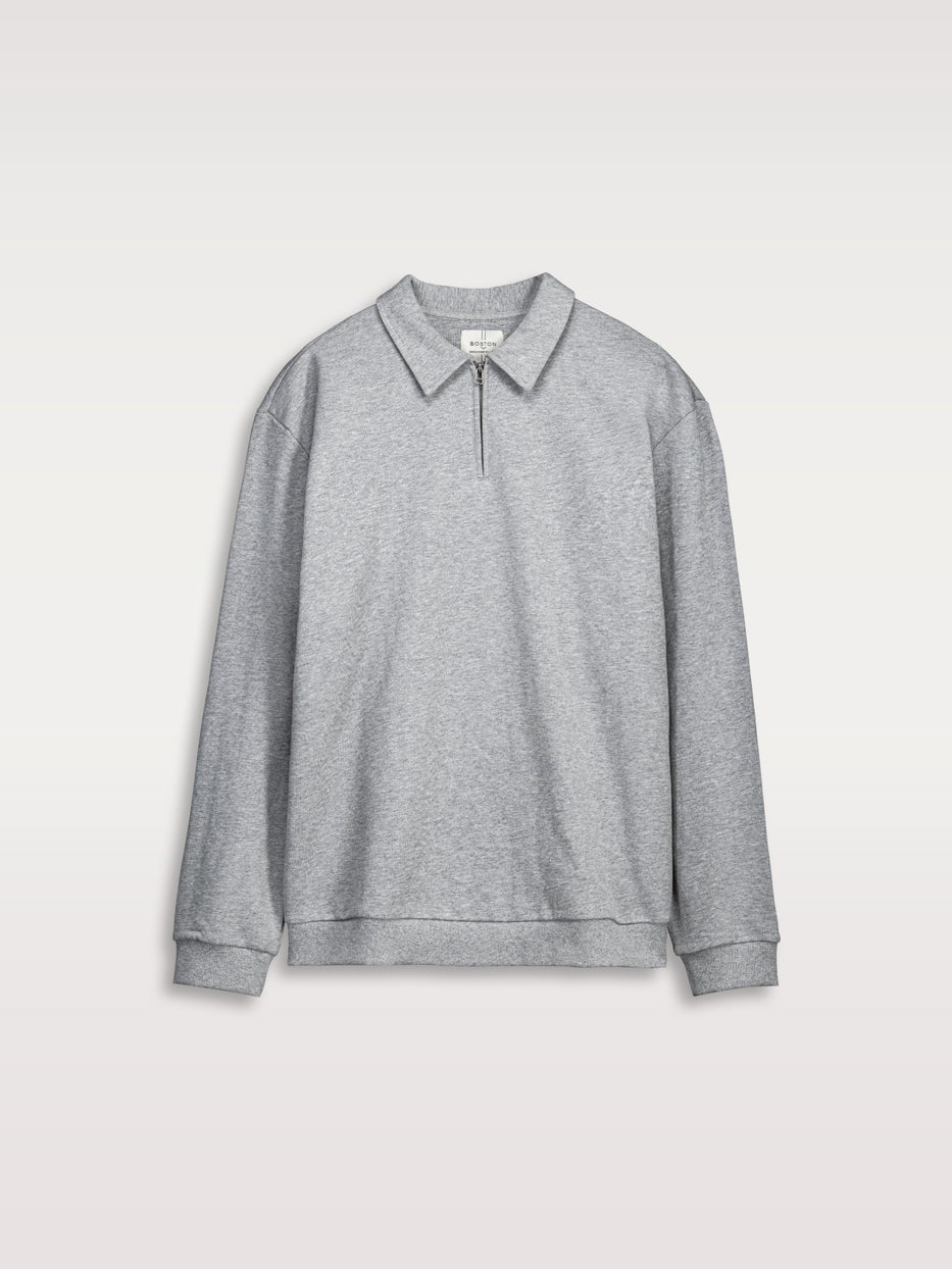 Sudadera cuello polo cremallera