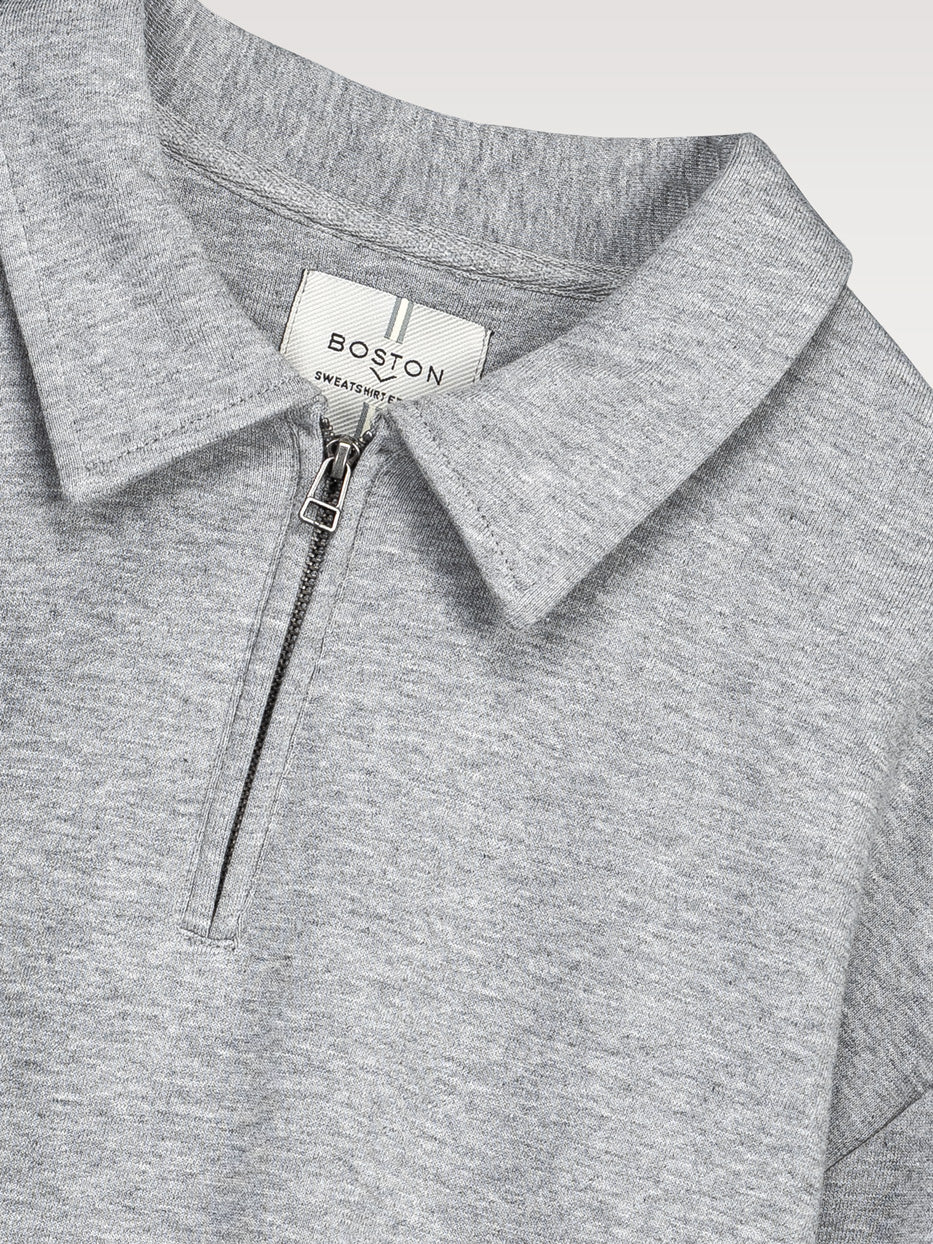 Sudadera cuello polo cremallera