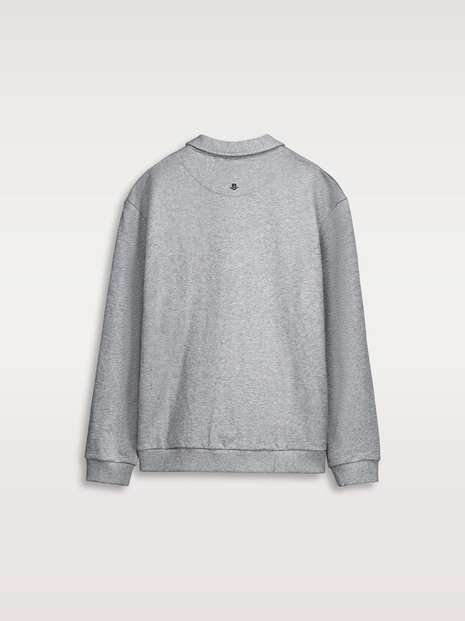 Sudadera cuello polo cremallera