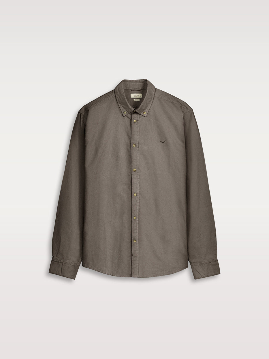 Camisa slim fit oxford algodón