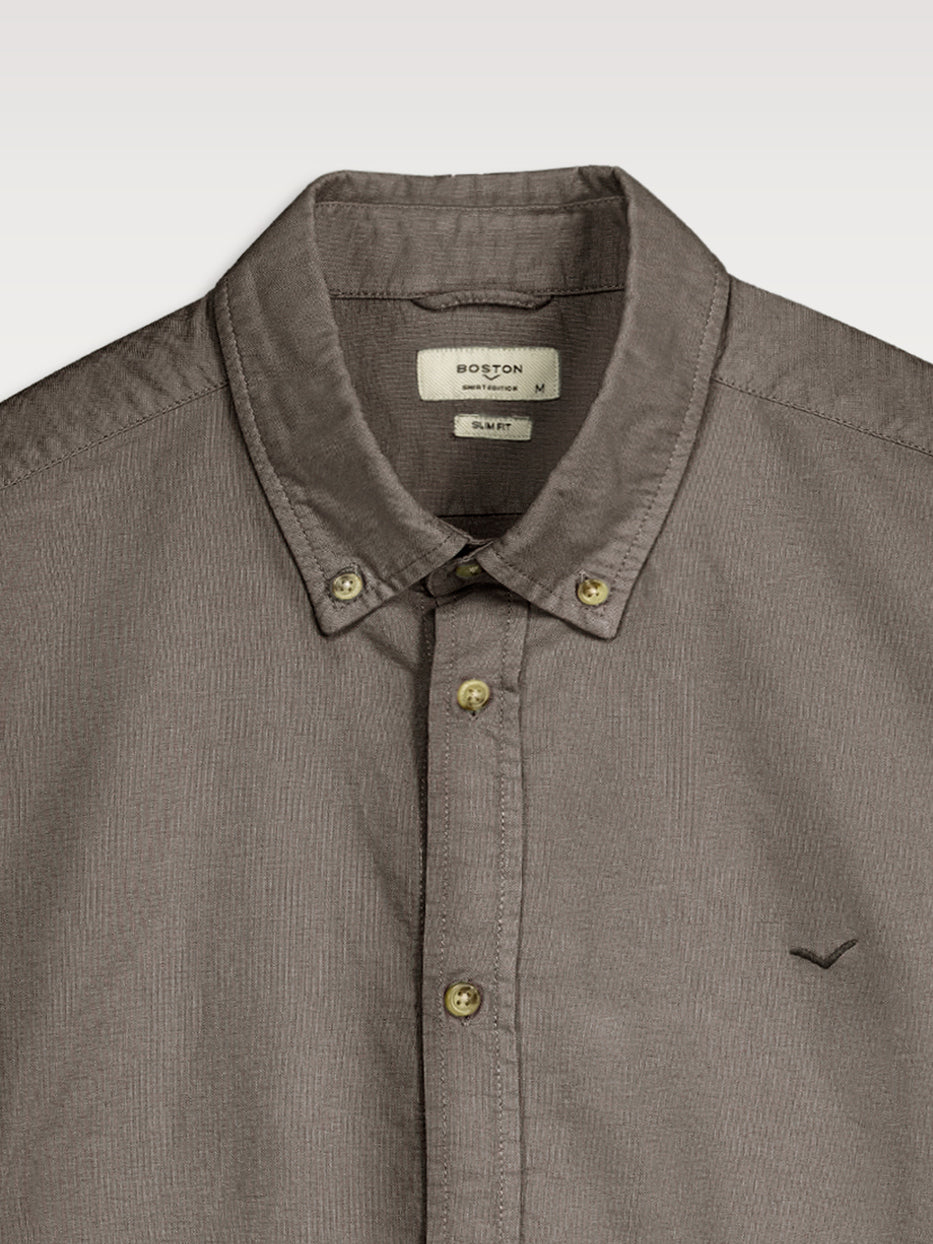 Camisa slim fit oxford algodón