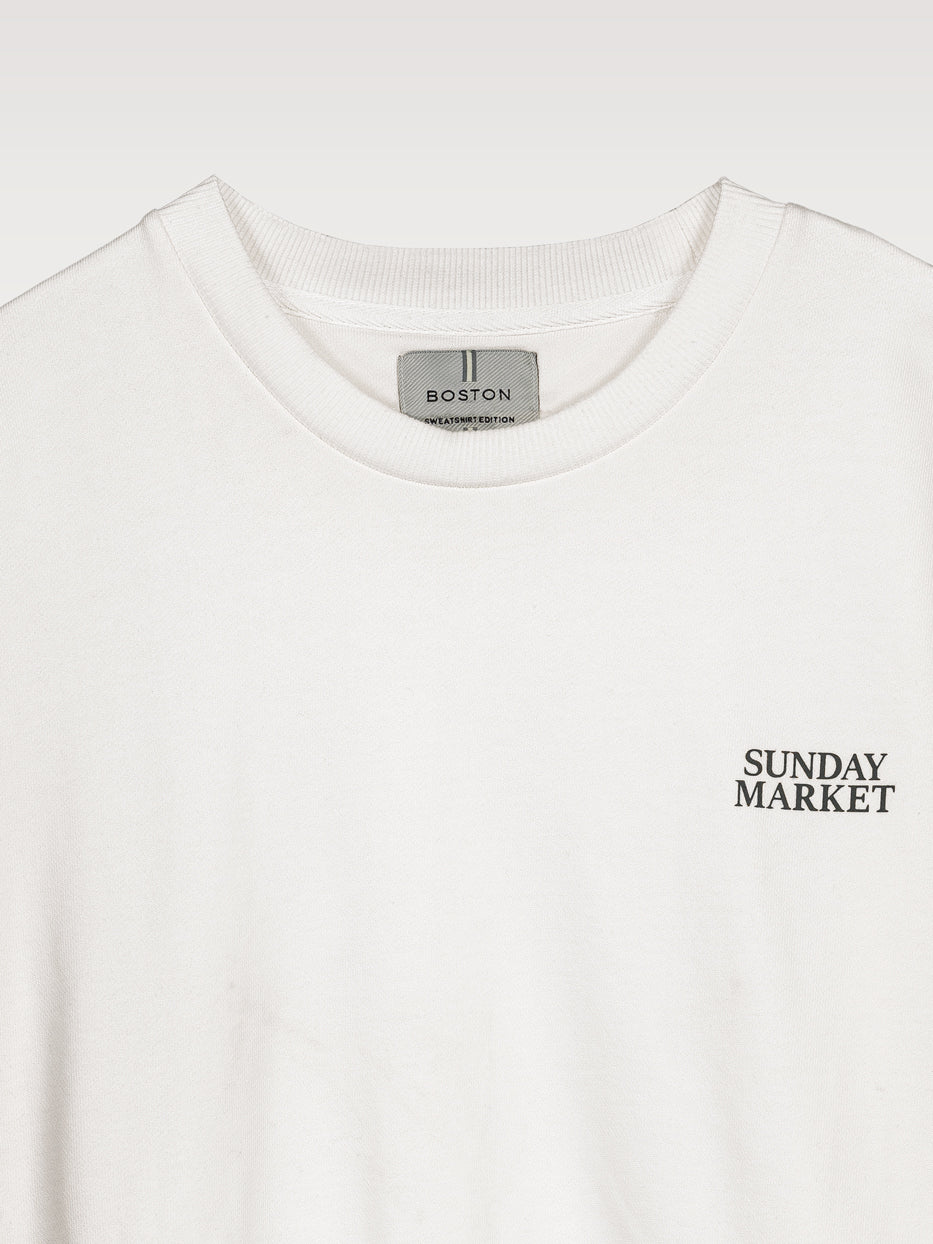 Sudadera oversize gráfica "Sunday market"