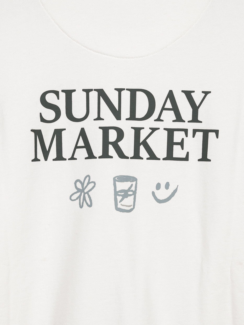 Sudadera oversize gráfica "Sunday market"