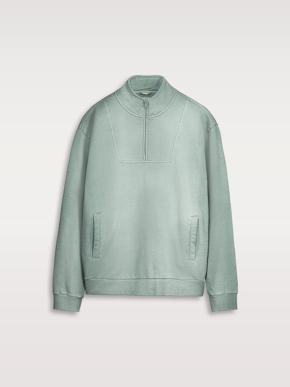 Sudadera confort cuello chimenea