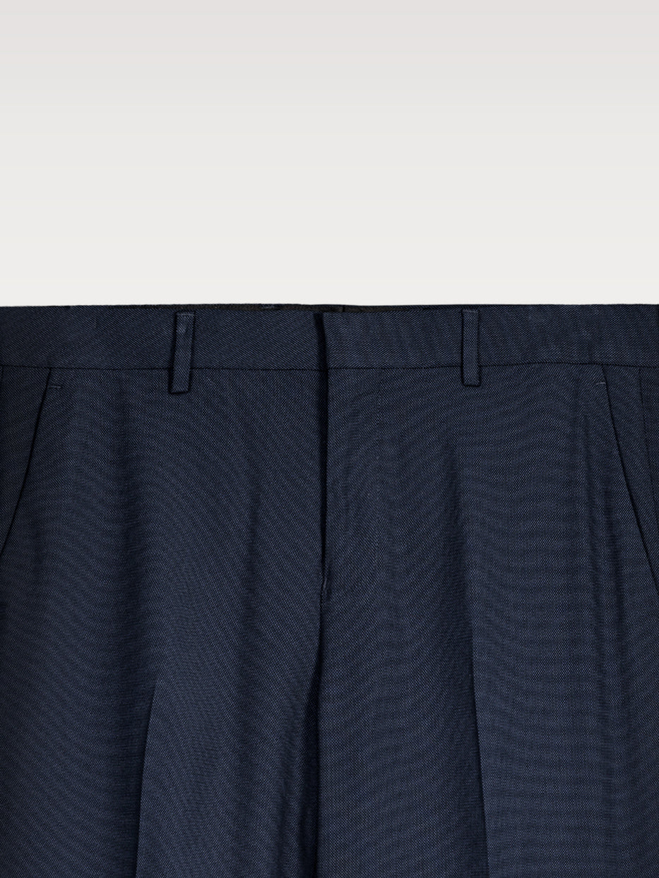 Pantalón traje slim fit falso liso