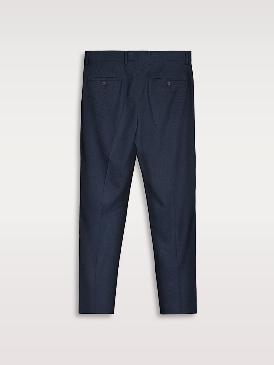 Pantalón traje slim fit falso liso