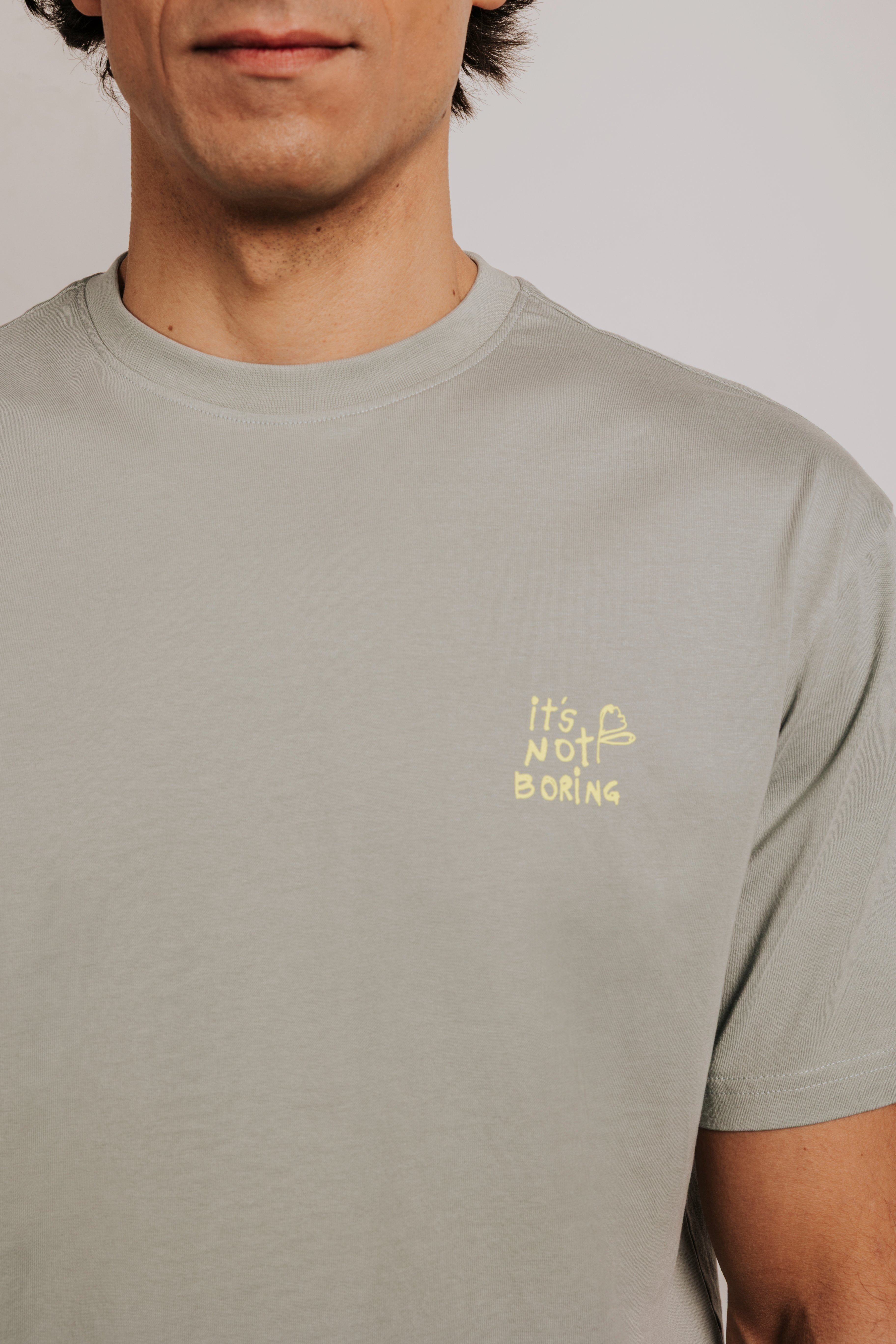 'It's not boring' comfort t-shirt
