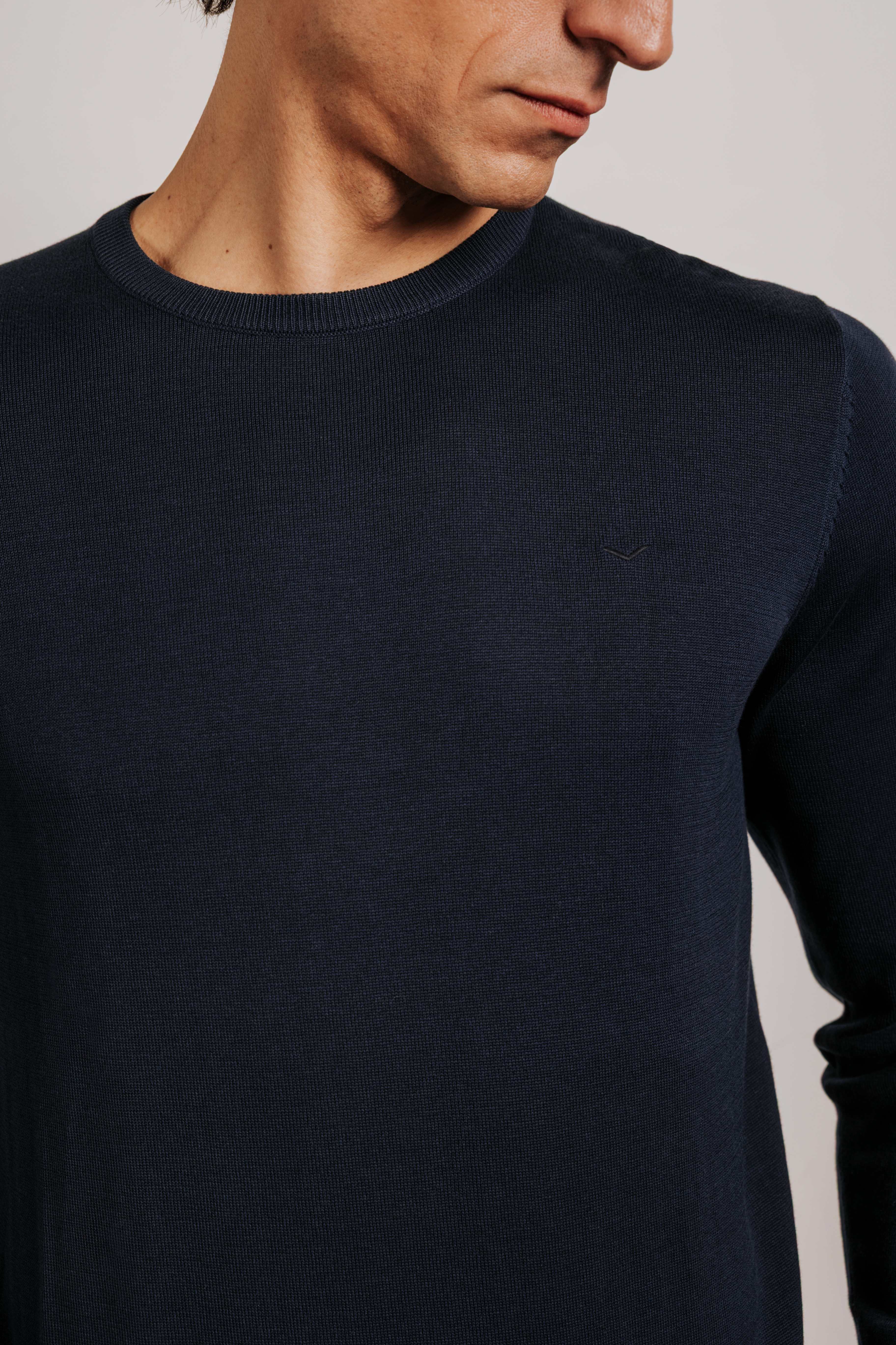 Cotton crew neck sweater