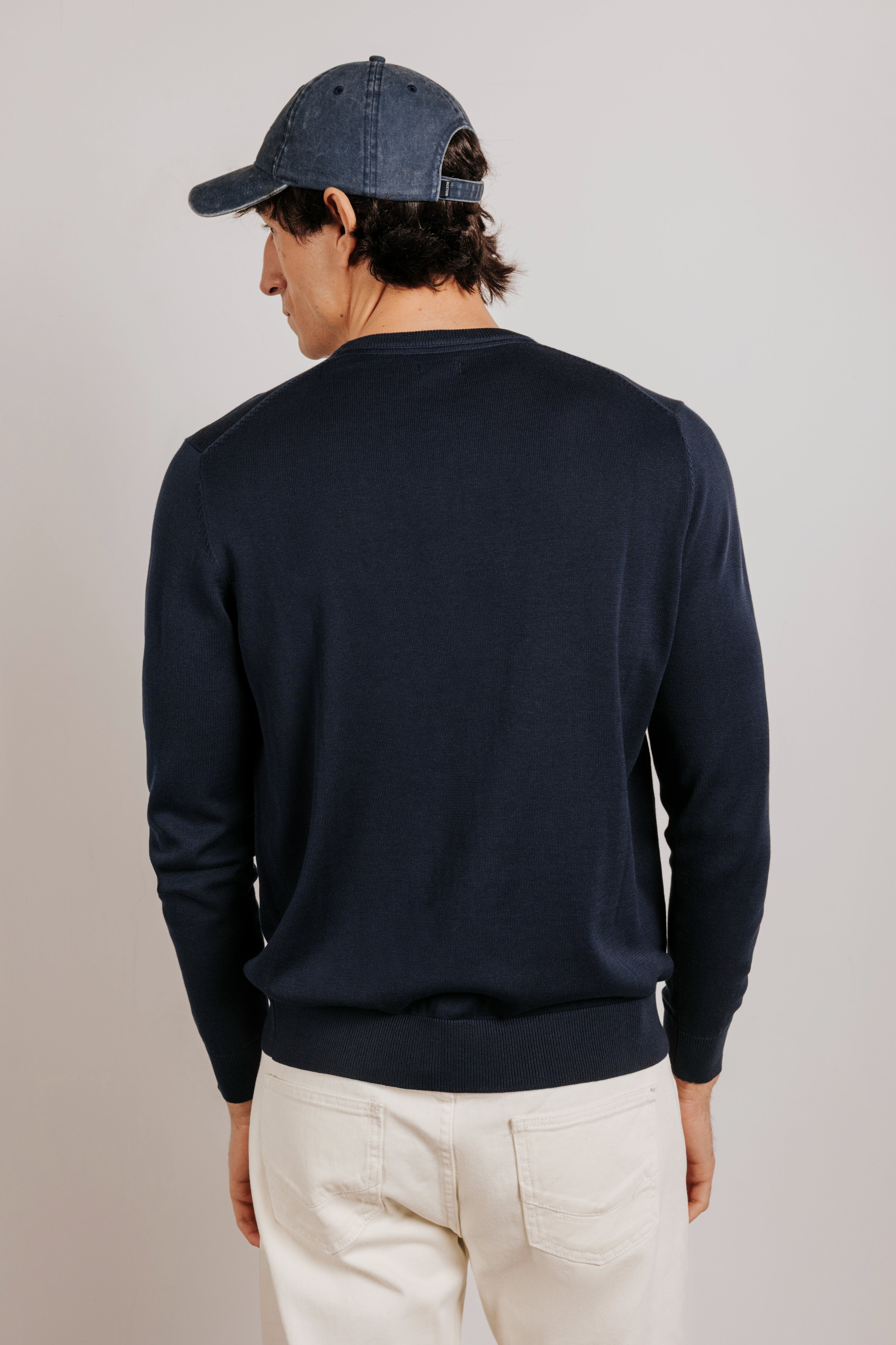 Cotton crew neck sweater