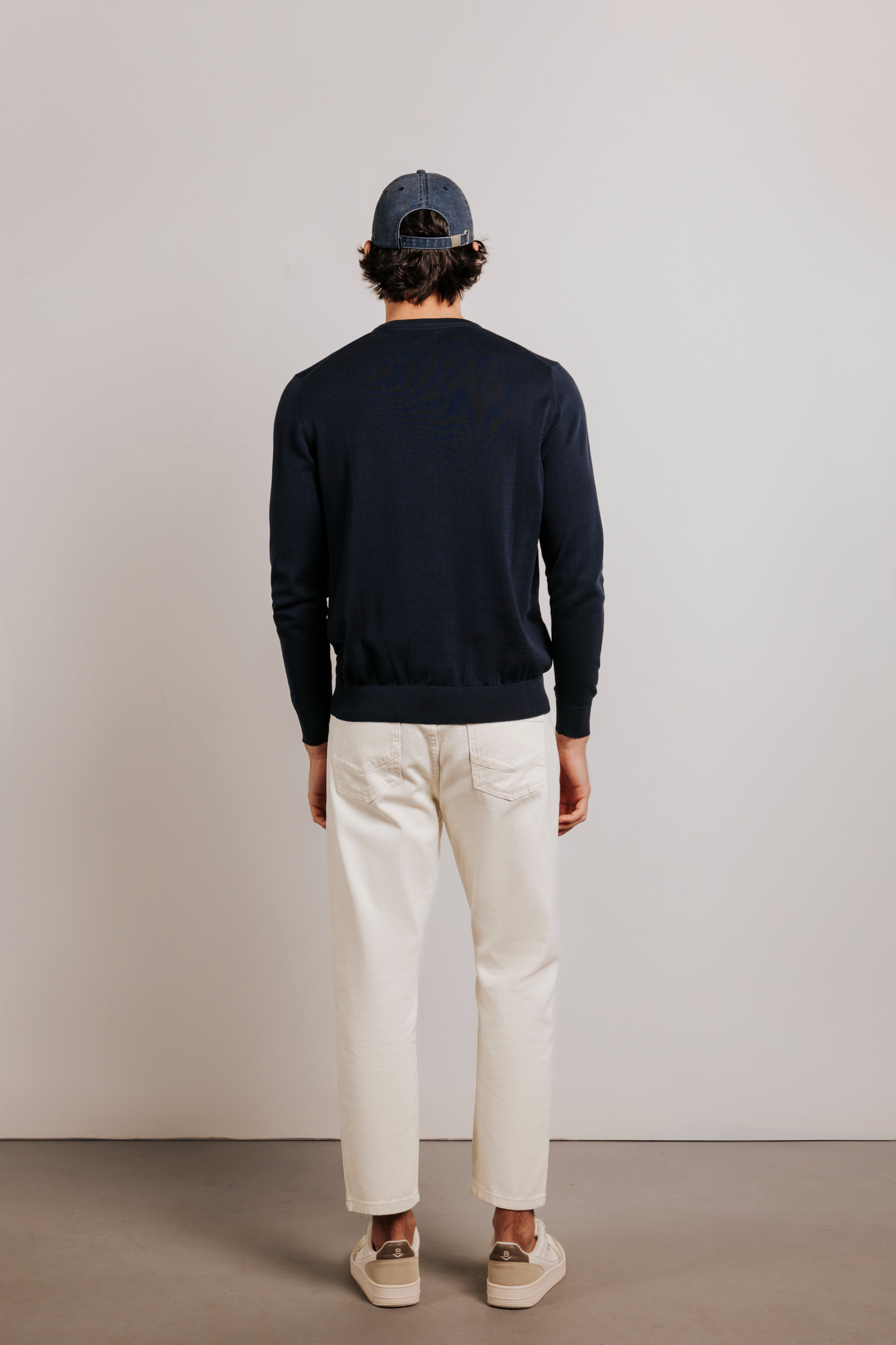 Cotton crew neck sweater