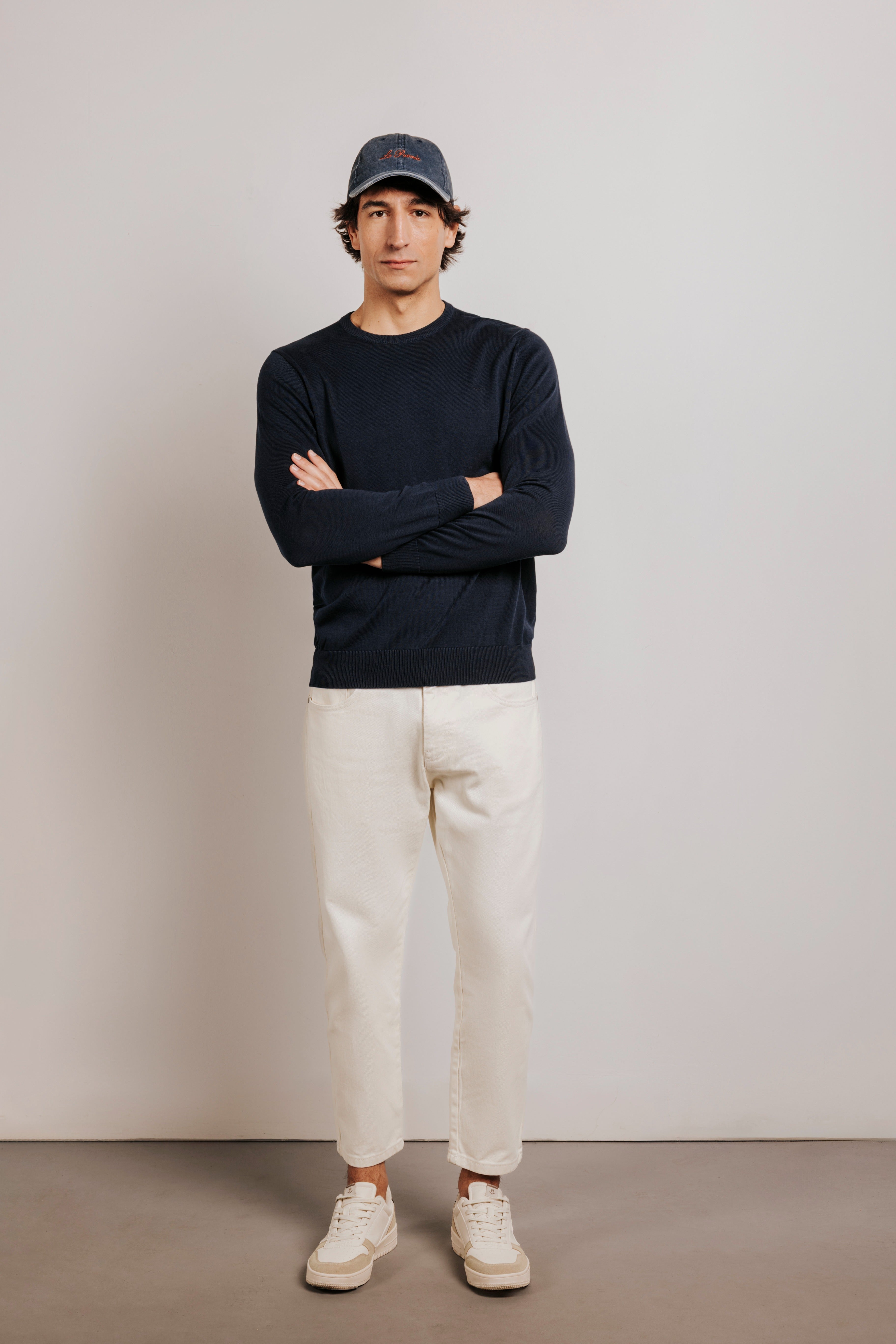 Cotton crew neck sweater