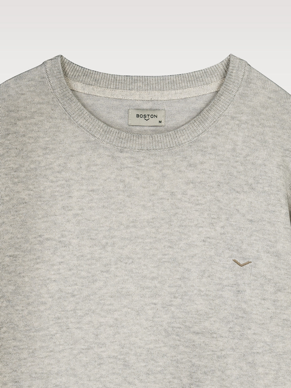 Cotton crew neck sweater